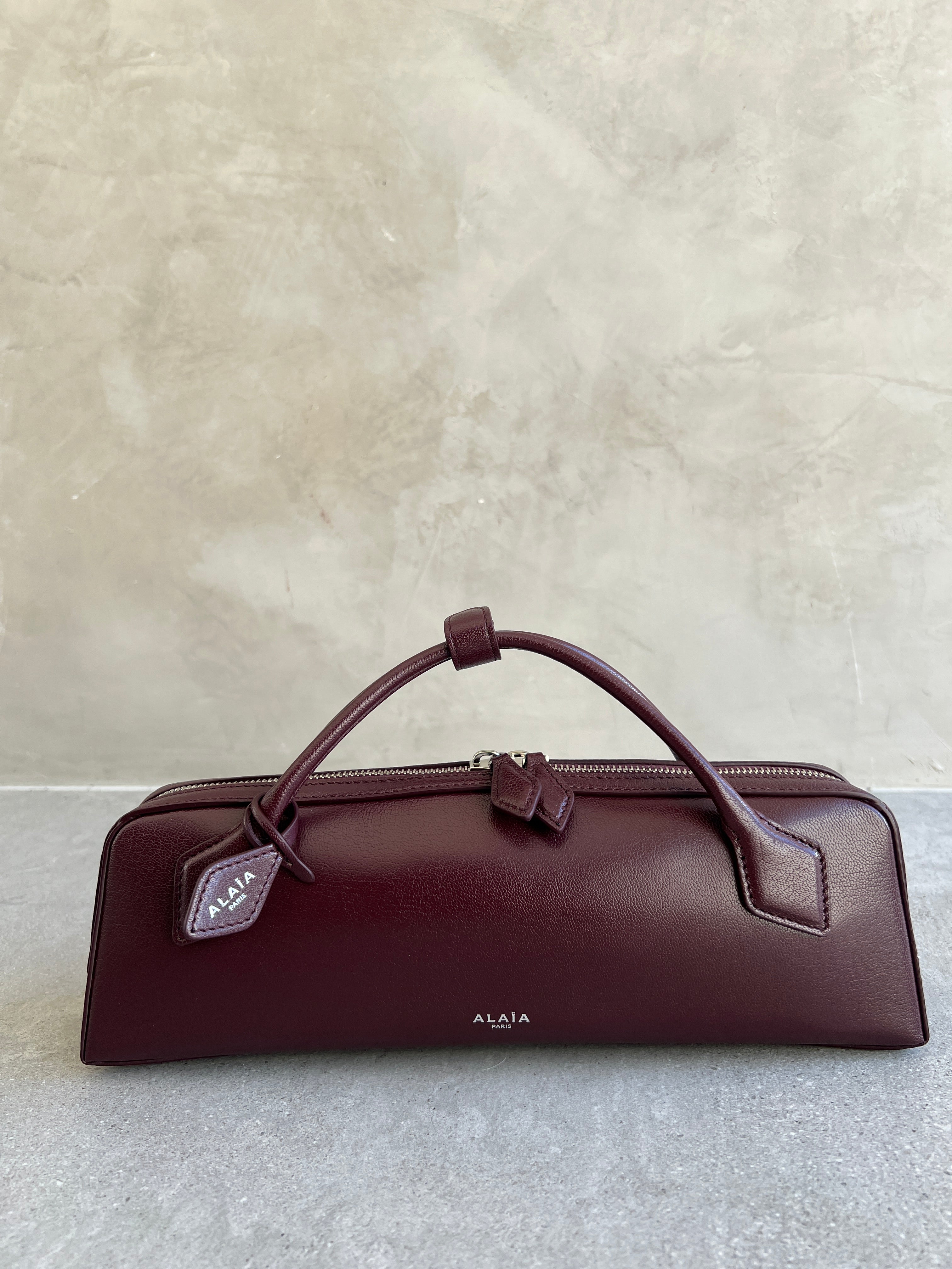 Le Teckel Clutch Goat Leather Handbag in Grenat Red - Perfect for Evening Parties, Date Nights & Special Occasions