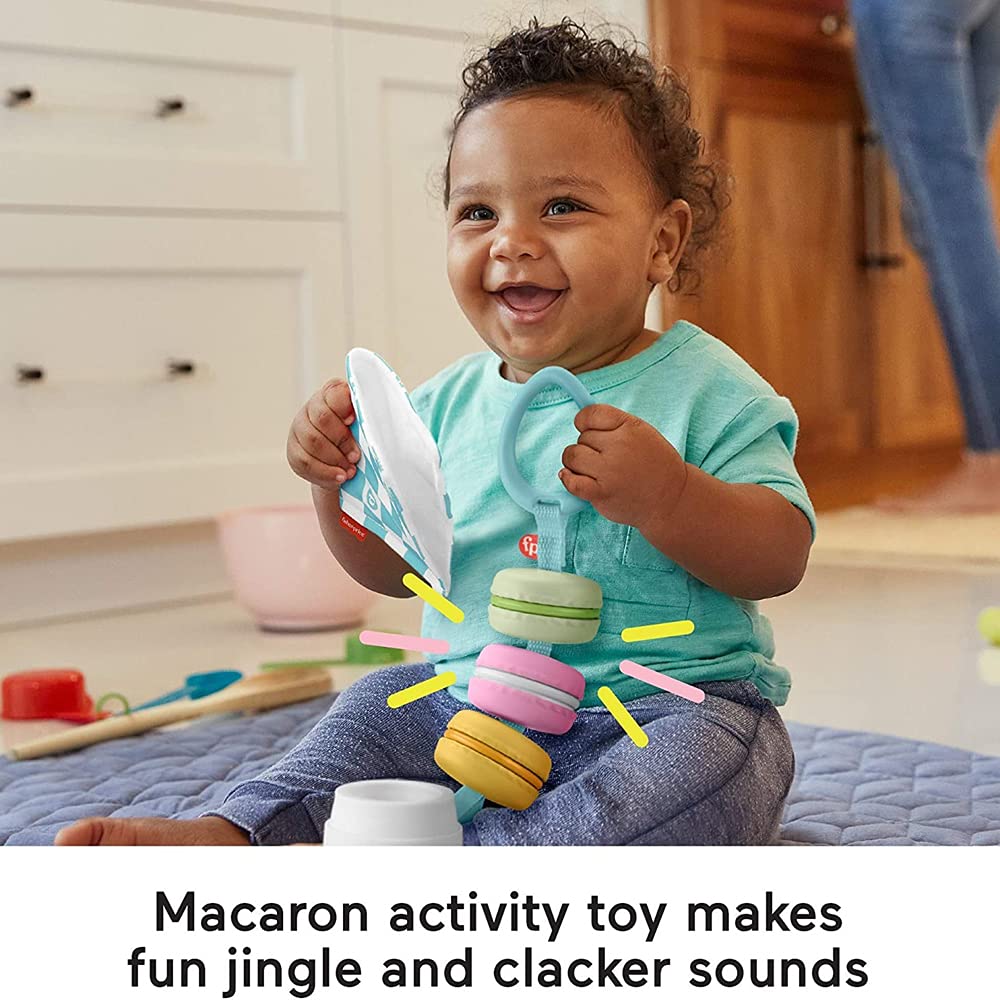 Fisher-Price Baby Bakery Treats Gift Set - 3 Piece Food-Themed Infant Toys with Teether for Babies 3+ Months | Perfect for Sensory Play, Early Learning & Teething Relief at Home or On-the-Go