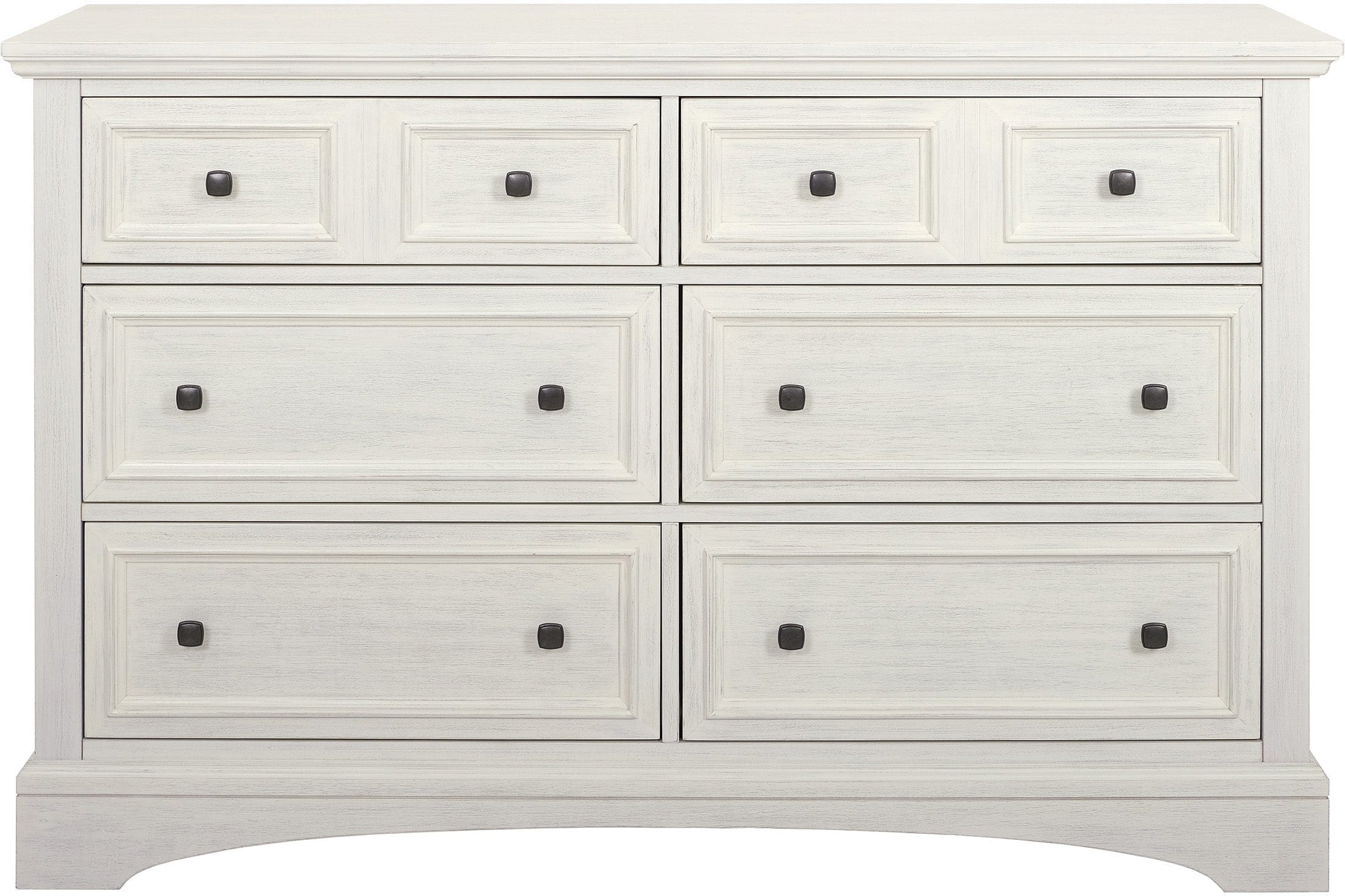 Office Star Farmhouse Basics 6-Drawer Dresser [BP 4215 020W] - Rustic Wooden Storage Cabinet for Bedroom, Living Room & Office Organization