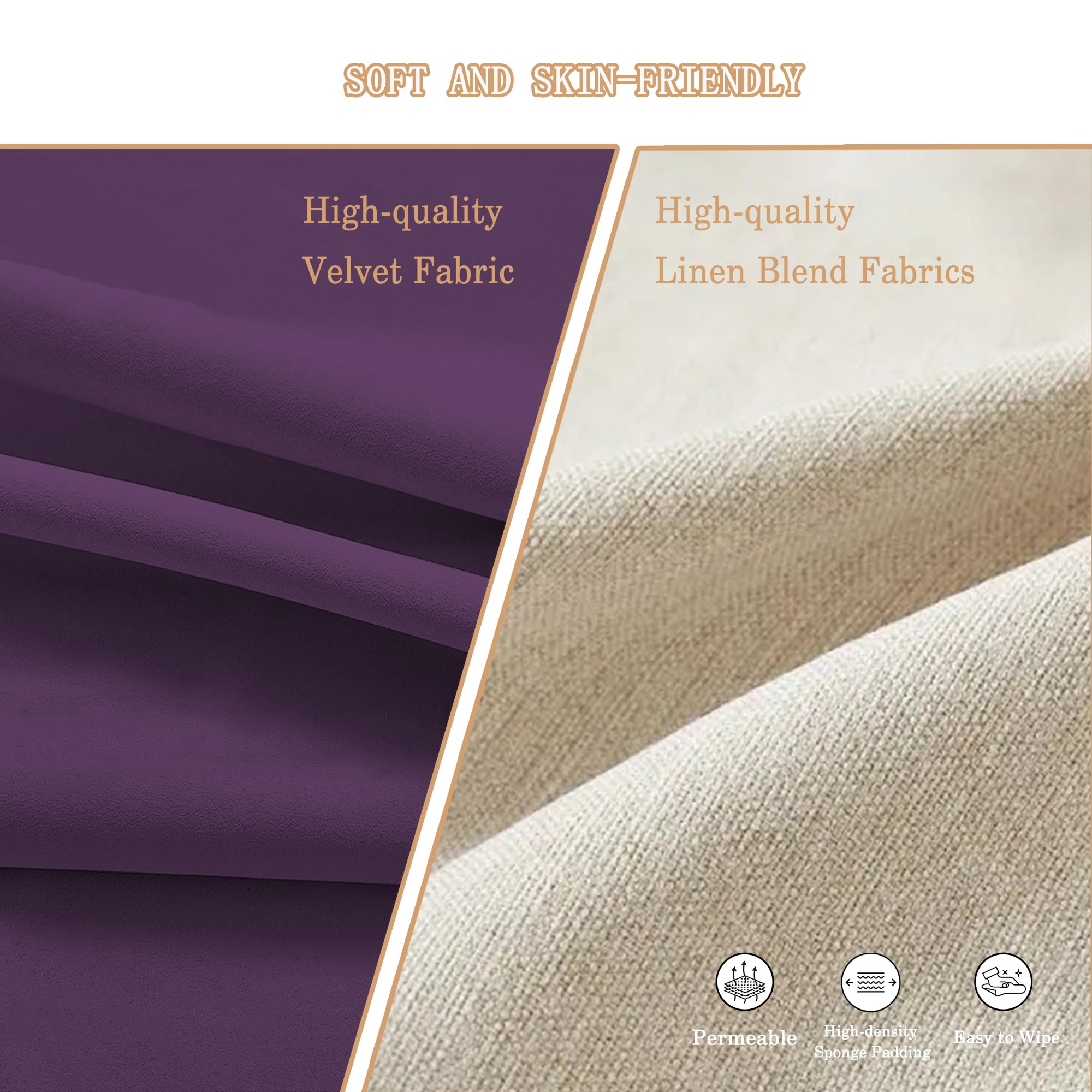 Luxury Velvet Accent Chair with Tufted Upholstery & Solid Wood Legs - Modern Armchair for Living Room, Bedroom or Reading Nook - Comfortable Single Sofa (2 Pack, Lavender Purple) - Perfect for Home Decor, Lounge Relaxation & Cozy Reading Spaces