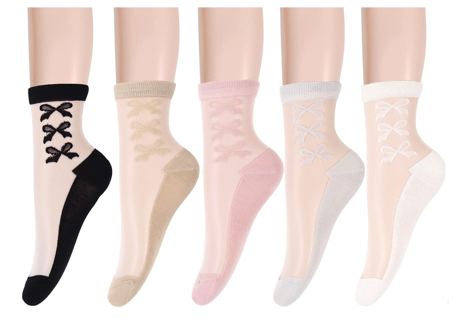 Benefeet Women's Lace Sheer Socks - Ultra Thin Nylon Stockings for Daily Wear