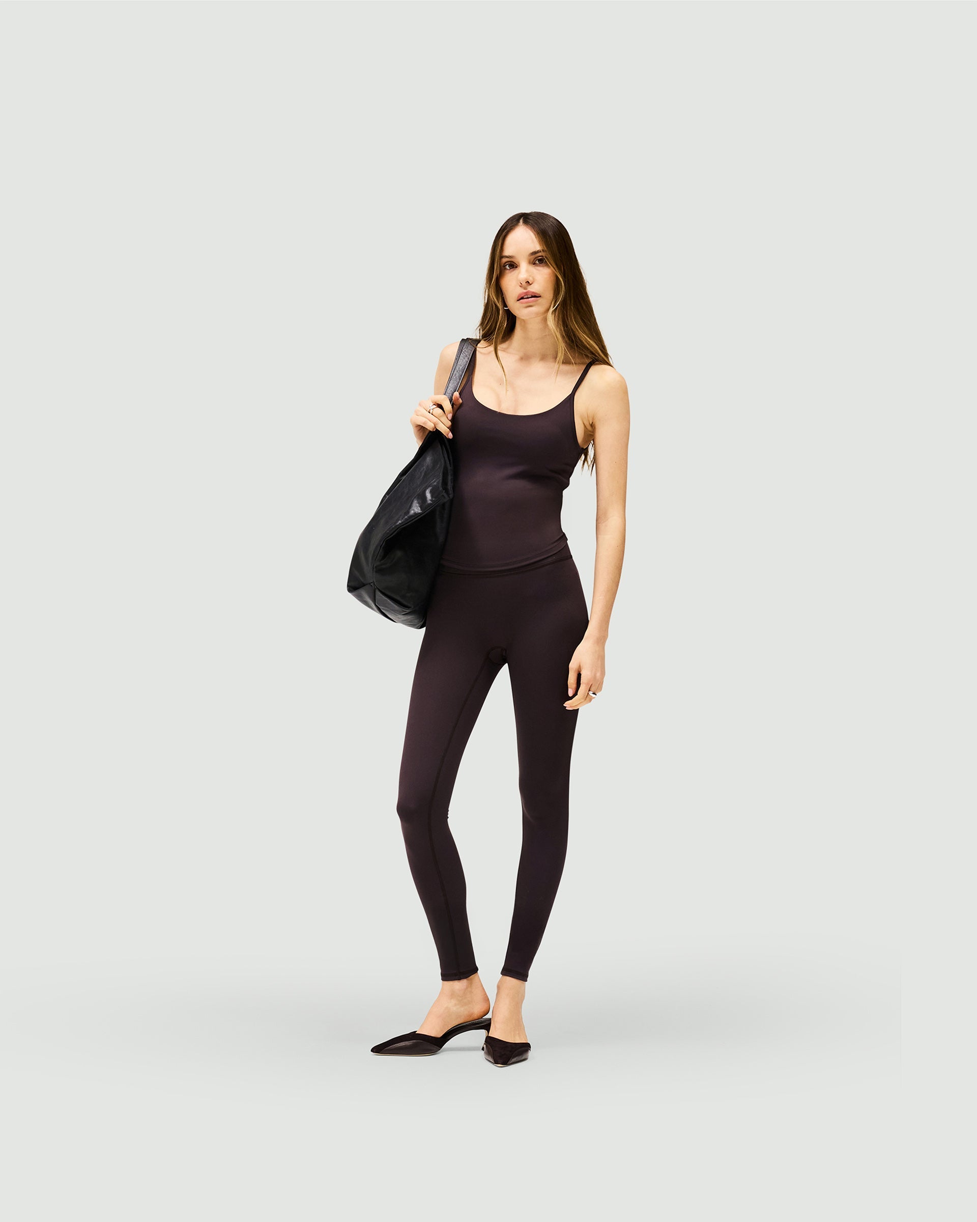 Owners Club High Waist Yoga Leggings - Black Coffee Color for Women | Perfect for Yoga, Gym, Running & Lounge Wear