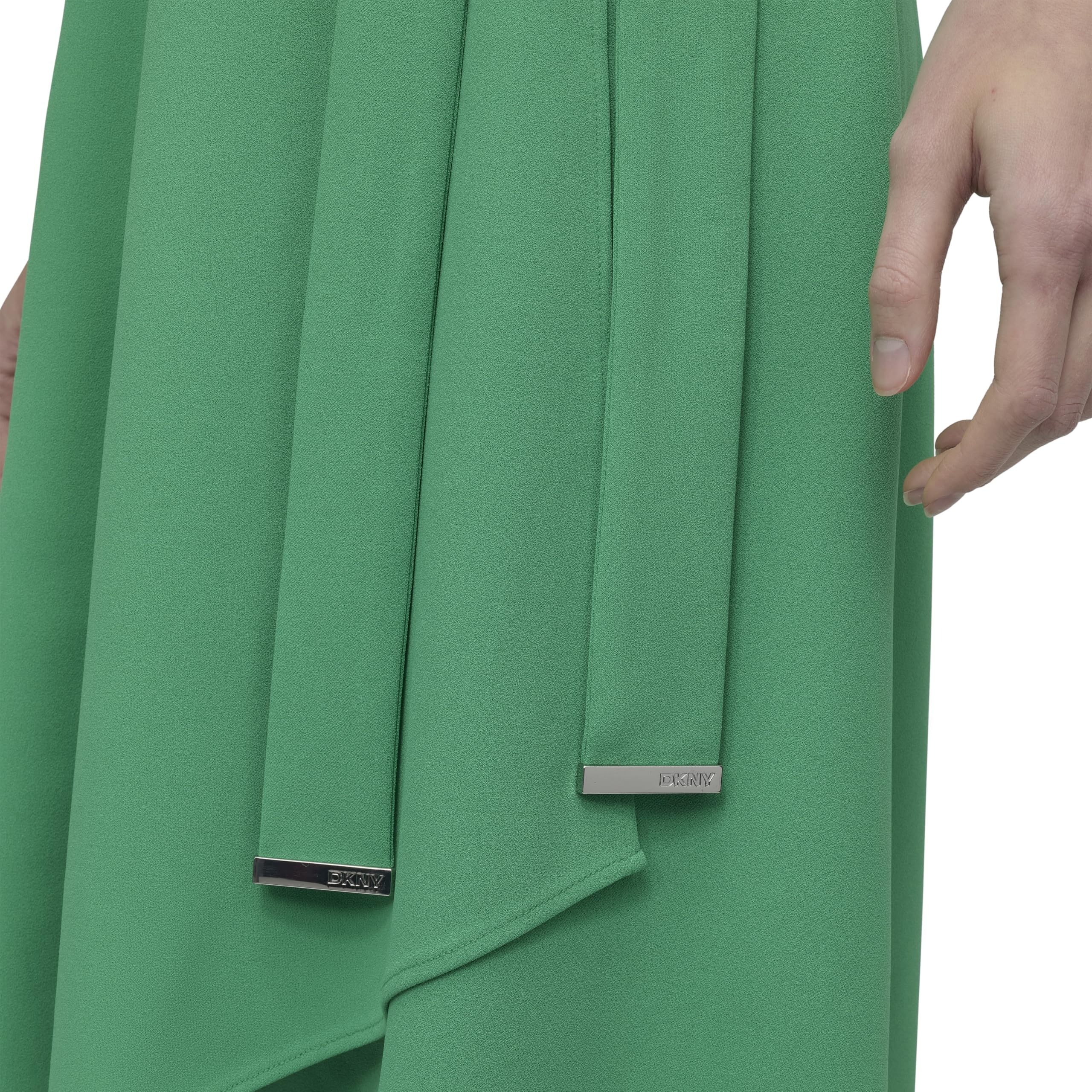 DKNY Women's Faux Wrap Dress - Apple Green Size 4 | Flattering Casual & Office Wear | Perfect for Work, Date Night & Special Occasions