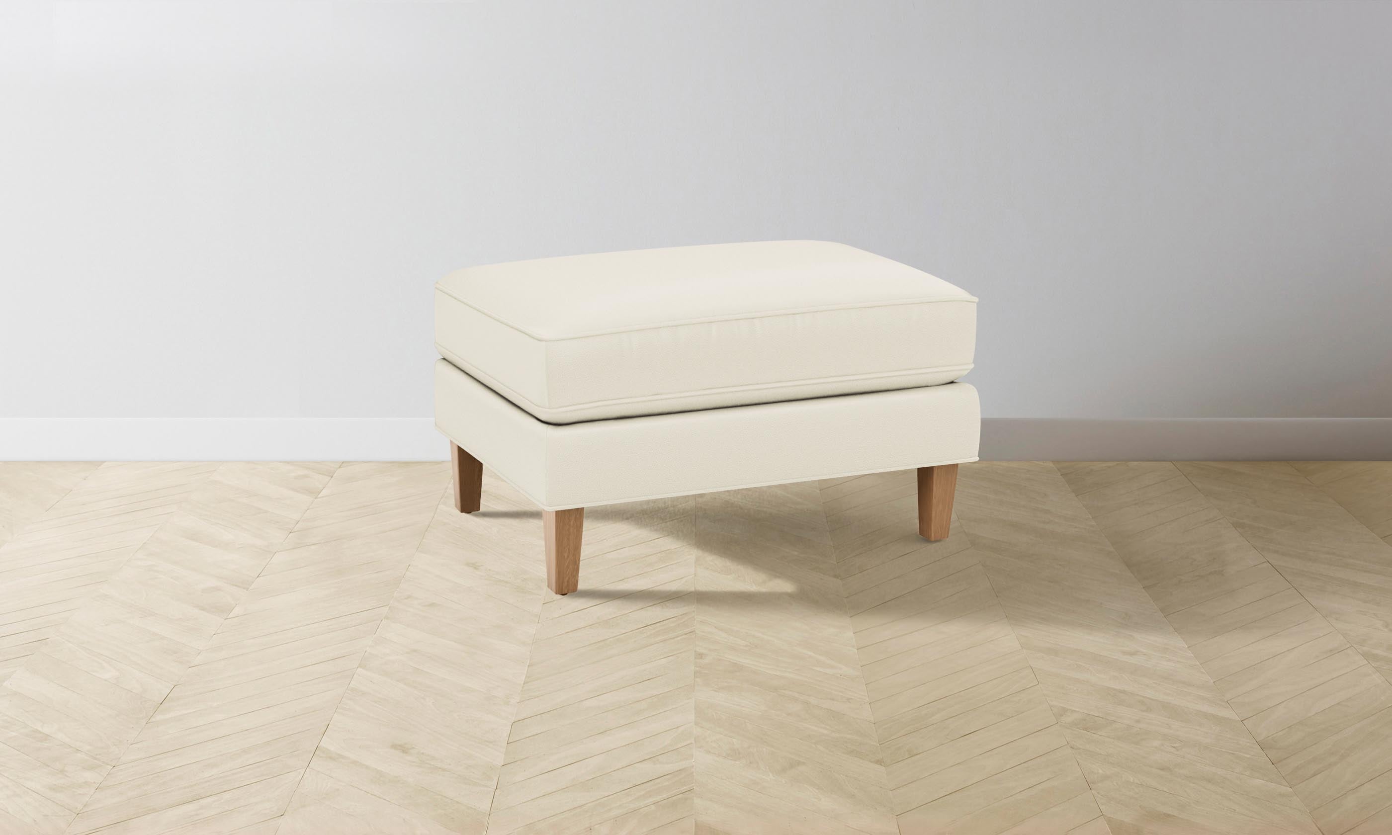 Premium Crosby Ottoman with Pebbled Leather Upholstery - Elegant Swan Design for Living Room, Bedroom & Lounge Comfort