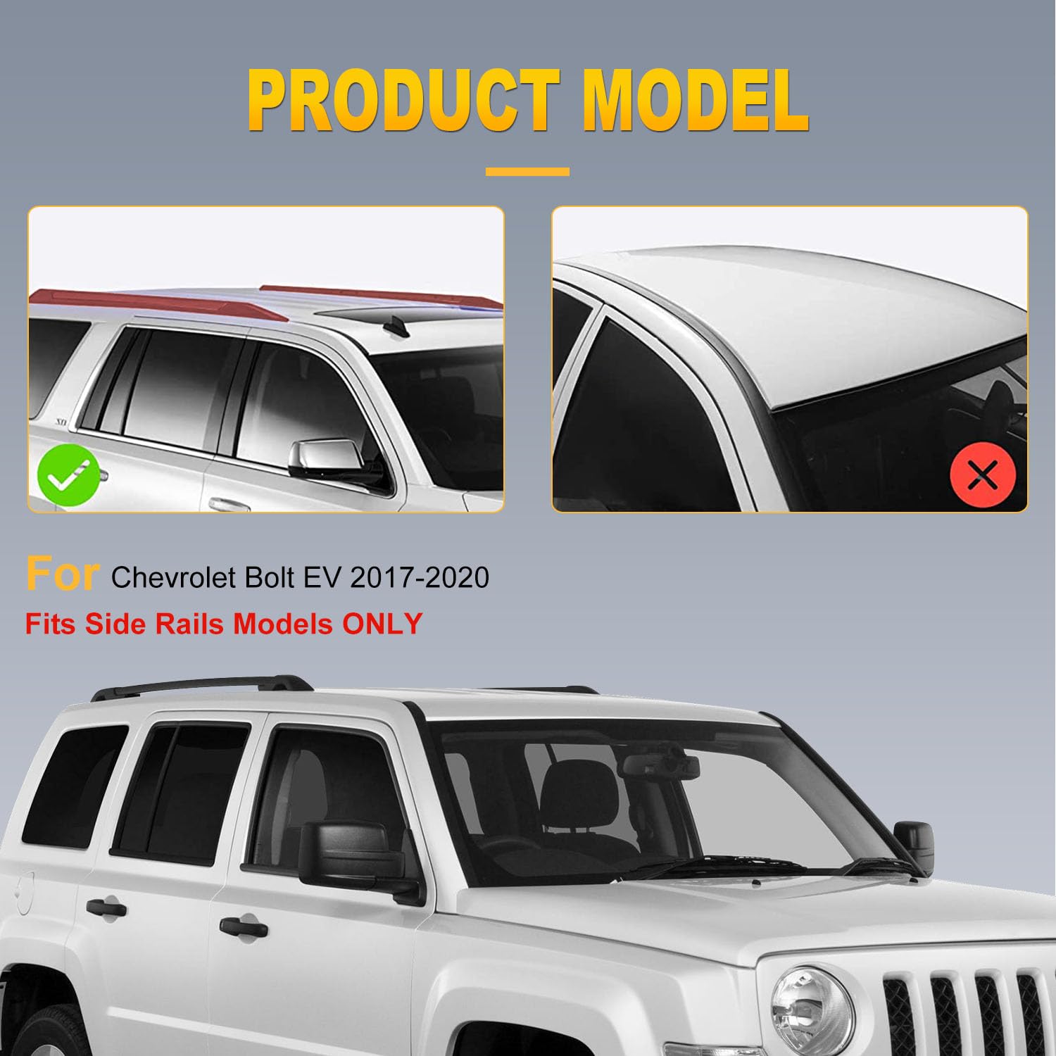 OCPTY Universal Roof Rack Cross Bars - Heavy Duty Cargo Carrier for Jeep Compass 2017-2020 Models | Perfect for Camping, Road Trips & Outdoor Adventures
