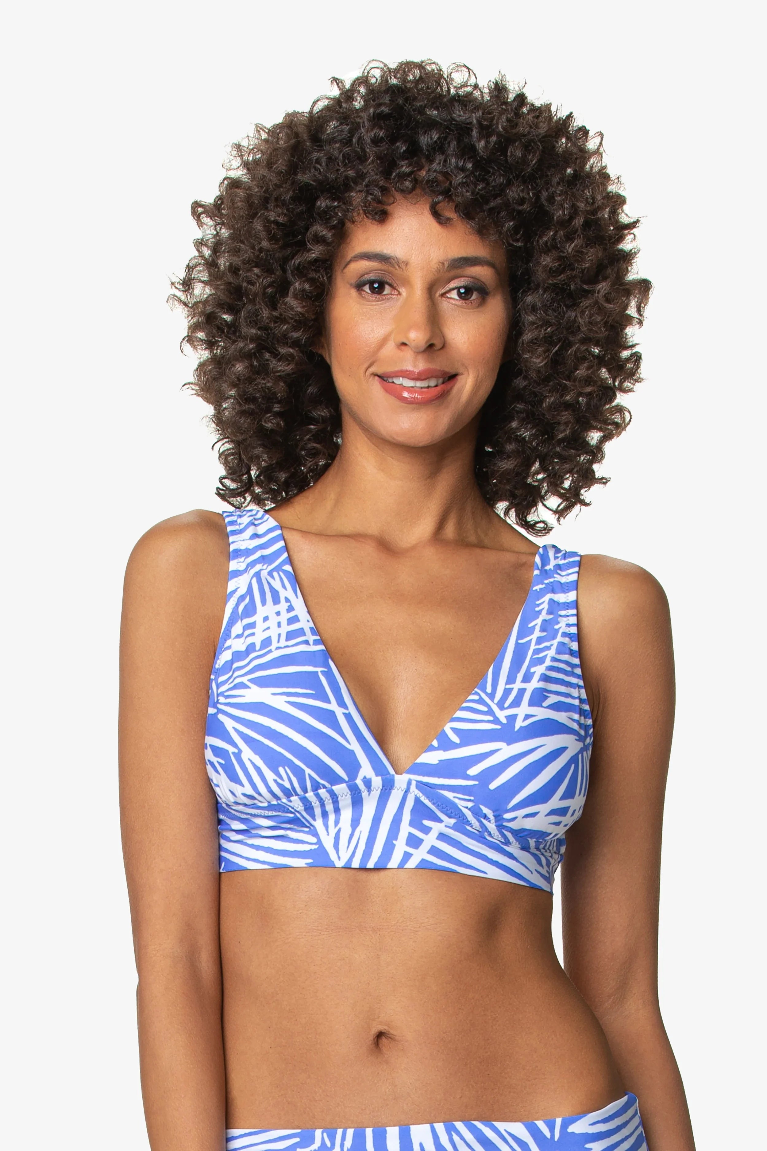 Solstice Bra - Comfortable Wireless Lace Bralette in South Seas Blue Periwinkle | Perfect for Yoga, Lounge & Everyday Wear