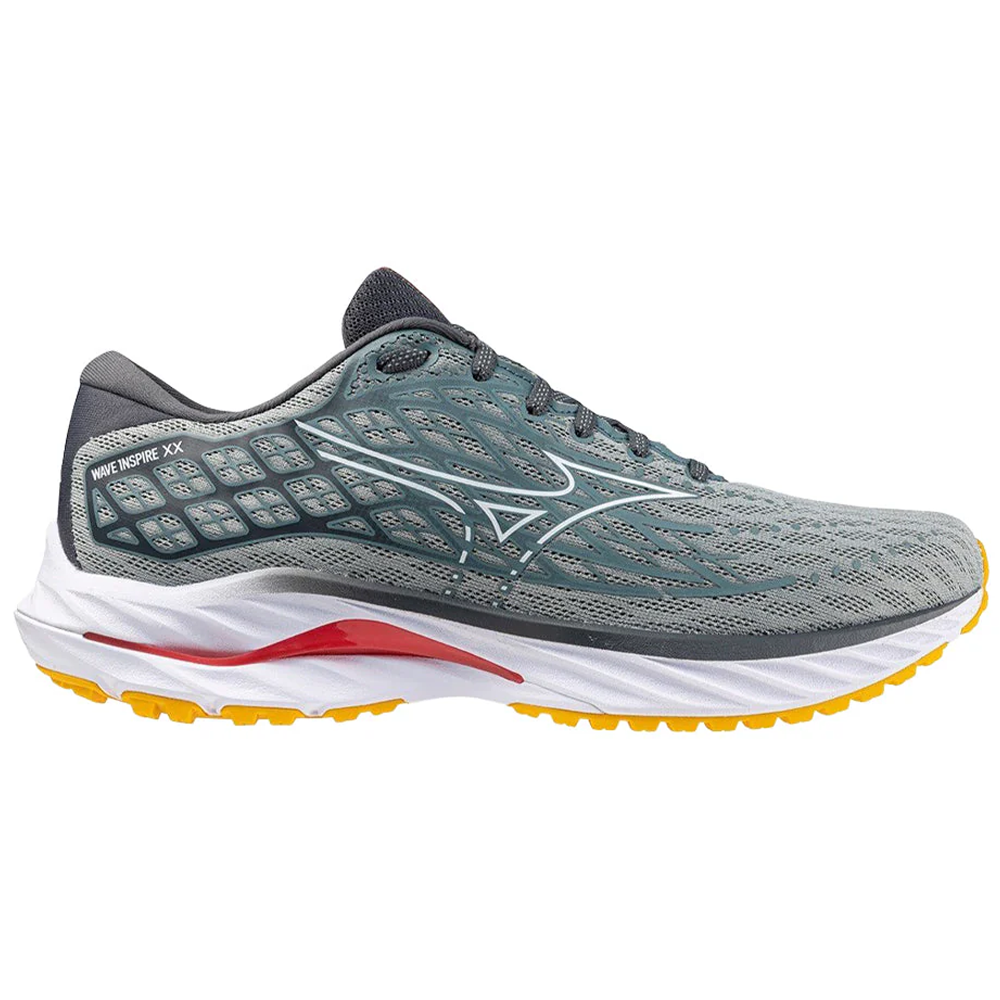 Mizuno Wave Inspire 20 Running Shoes for Men - Abyss White - Size 7 D Medium - Lightweight Stability Sneakers for Road Running, Jogging & Gym Workouts