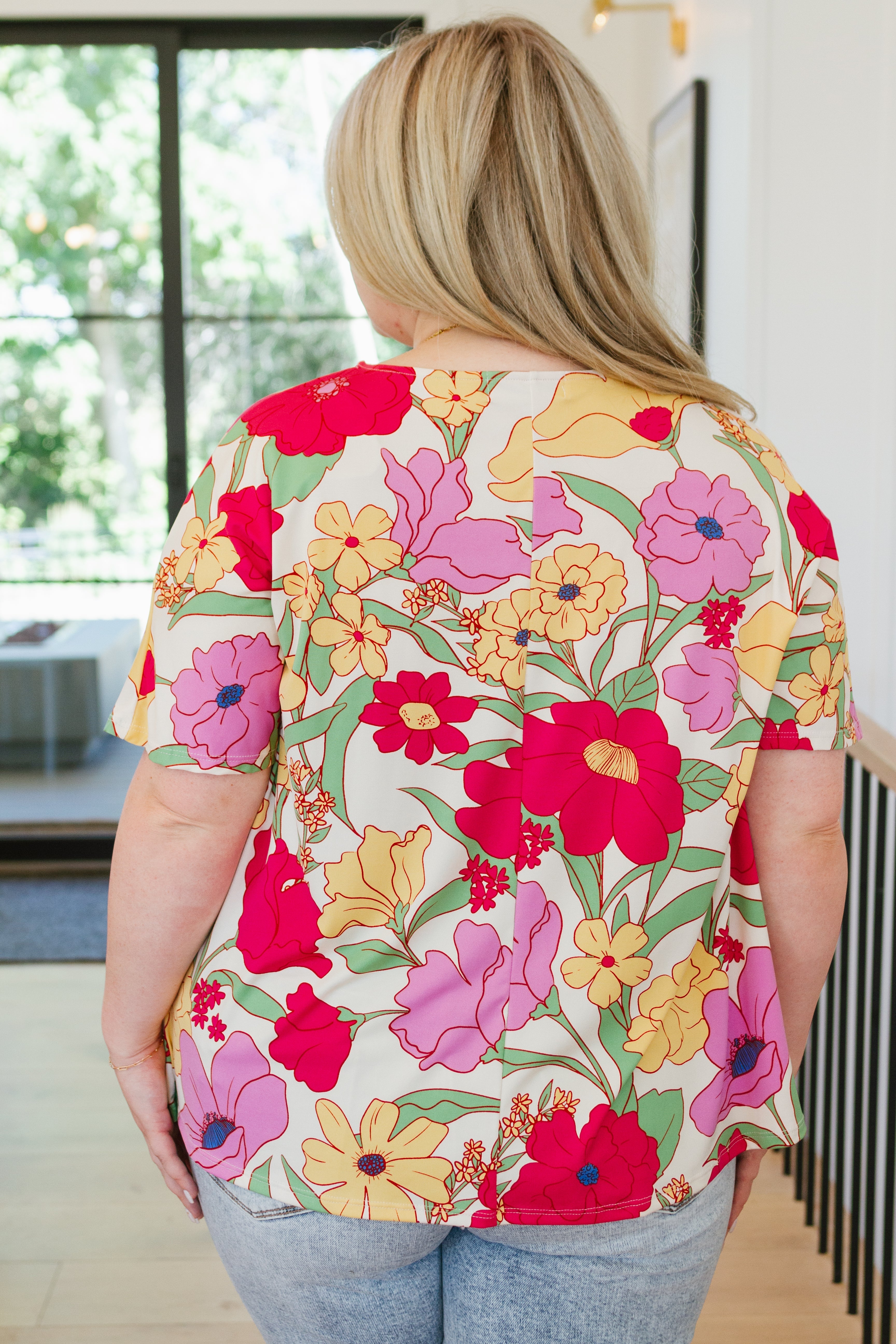 Do It Anyways Floral Print Women's Blouse - Elegant Flowy Top for Casual Wear, Office Outfits & Summer Dresses