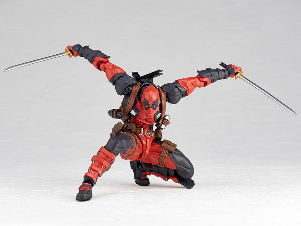 Amazing Yamaguchi Revoltech Deadpool 2.0 Action Figure - 2023 Reissue | Highly Articulated Collectible for Marvel Fans & Display