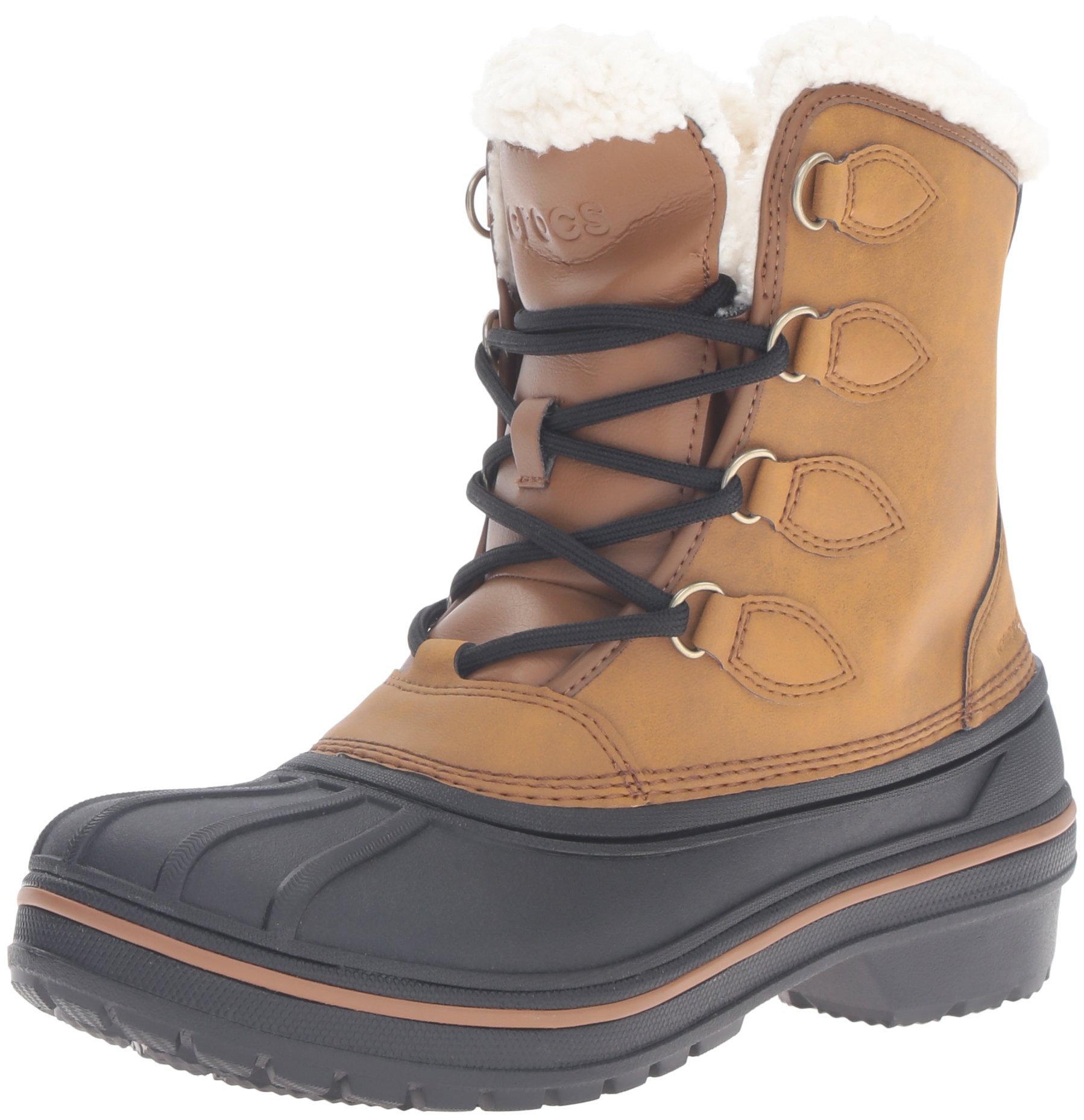 Crocs Women's AllCast II Wheat Snow Boot - Waterproof Winter Boots for Women, Size 5 M US - Perfect for Snowy Weather, Outdoor Activities & Cold Climate Wear