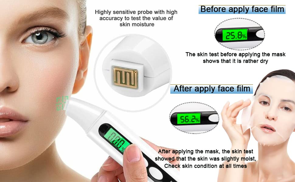 SD Enriching Beauty Digital Skin Detector Pen - Portable Facial Skin Analyzer for Moisture, Oil & Hydration Testing | Professional Skin Care Tool for Home & Spa Use