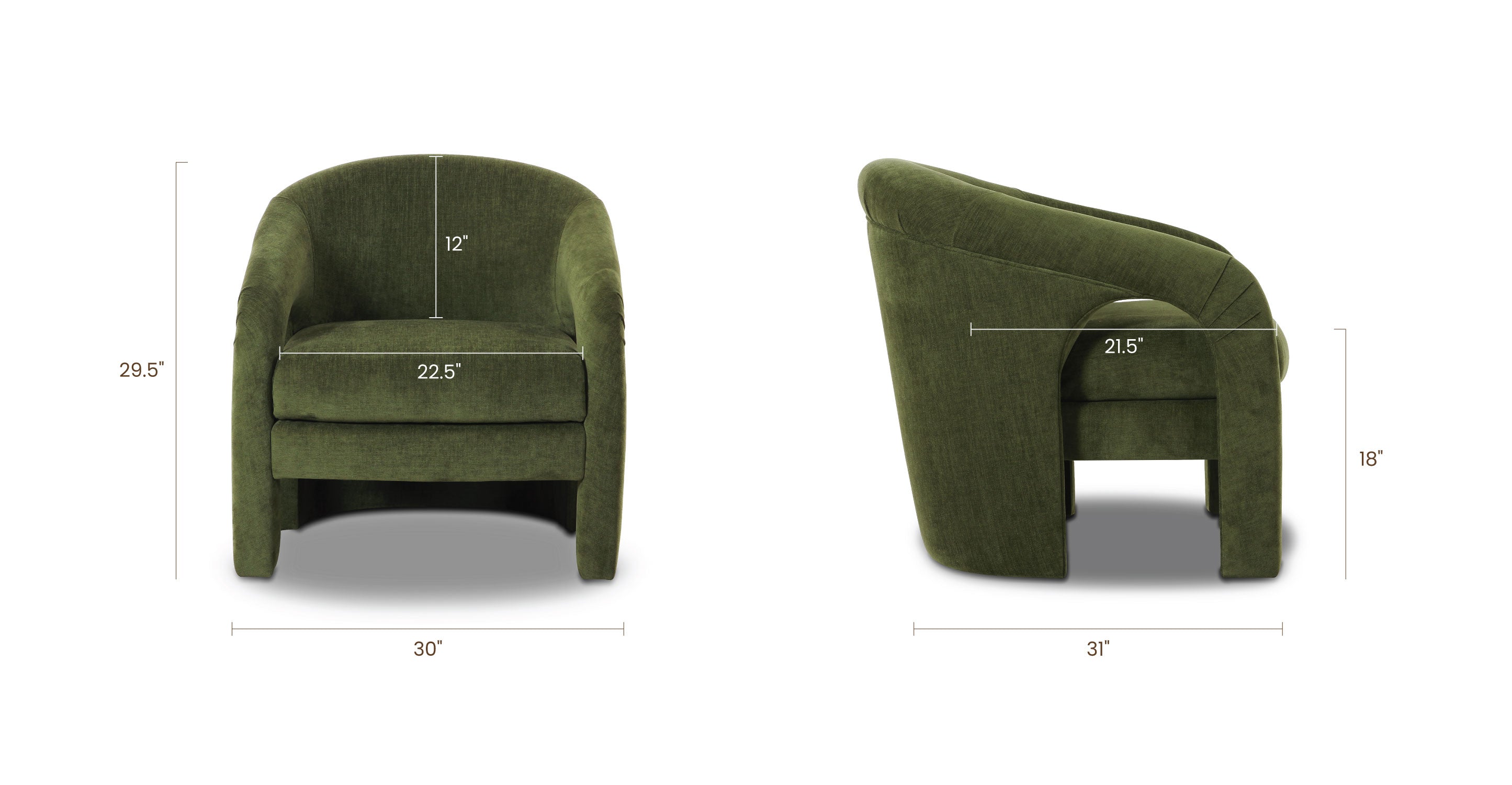 Verona Lounge Chair - Modern Comfortable Accent Chair for Living Room, Bedroom & Office - Perfect for Relaxing, Reading & Decor