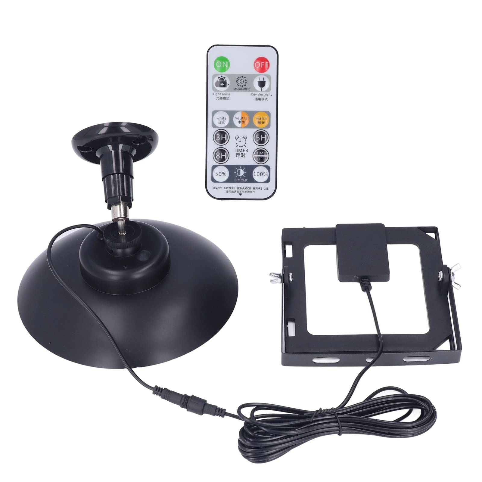 270° Adjustable Solar LED Pendant Light - IP65 Waterproof Outdoor Hanging Light with Remote Control - Perfect for Garden, Patio, Shed & Backyard Lighting