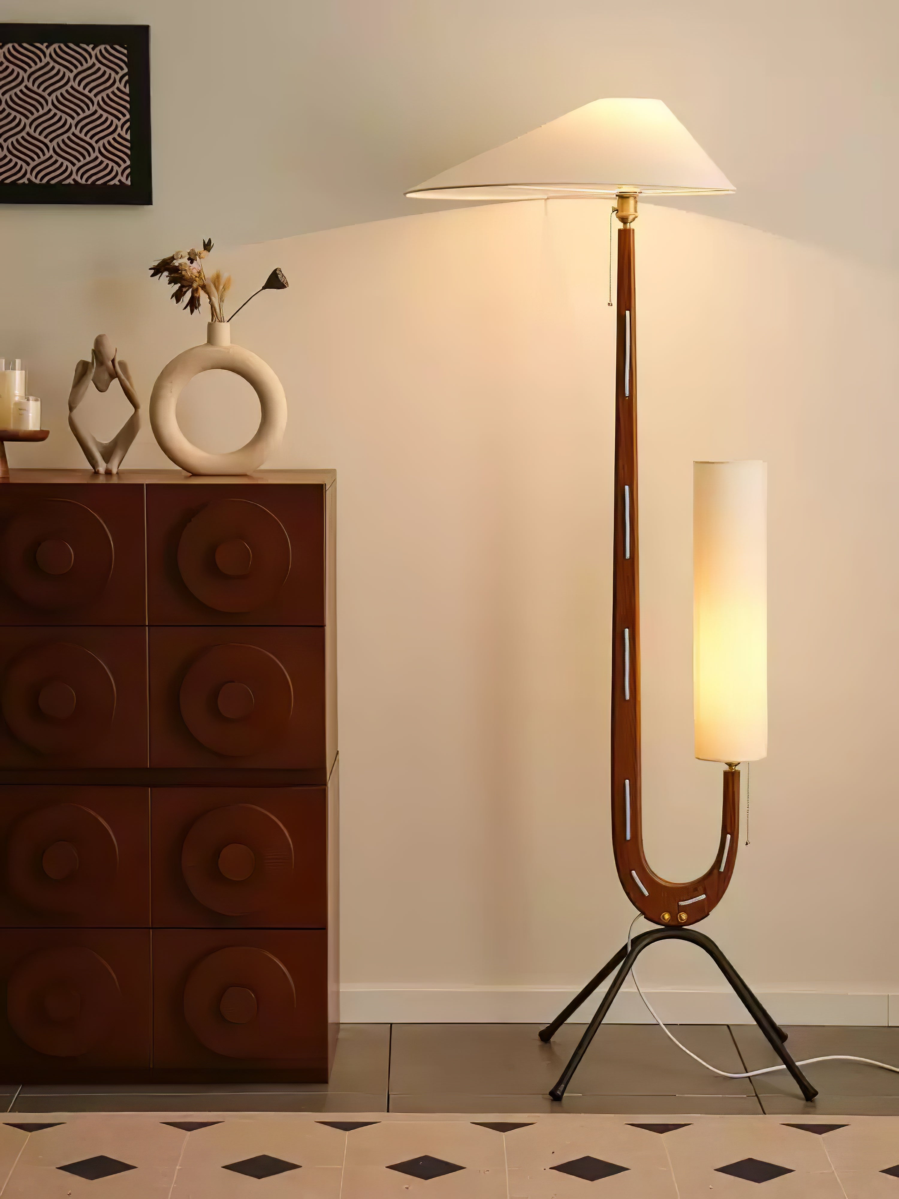 Modern Giraffe Floor Lamp for Living Room - Adjustable LED Standing Light for Bedroom, Nursery & Office - Tall Animal-Themed Decor for Kids Room & Home Decor
