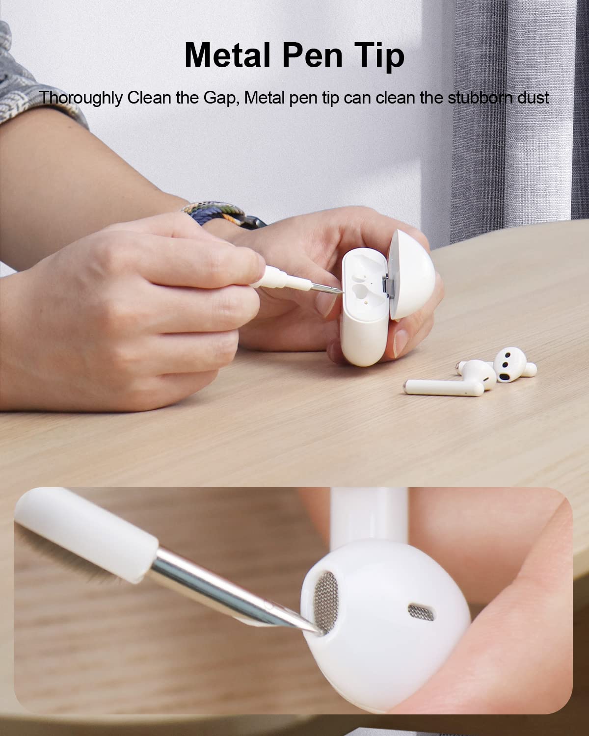 Hagibis AirPods Pro 1/2/3 Cleaning Kit - Multi-Function Cleaner Pen with Soft Brush for Bluetooth Earphones & Case - Compatible with iPhone 16/15 Pro Max - White Cleaning Tools for Camera Lens & Lego Accessories - Perfect for Travel, Office & Home Use