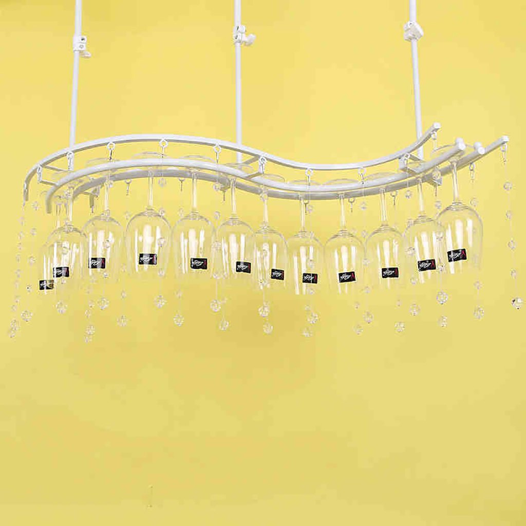 Premium Wall Mounted Wine Glass Rack Holder - Holds 12 Glasses for Wine, Champagne & Goblets - Space Saving Bar Shelf for Kitchen, Dining Room or Wine Cellar (Size: 92x28cm)