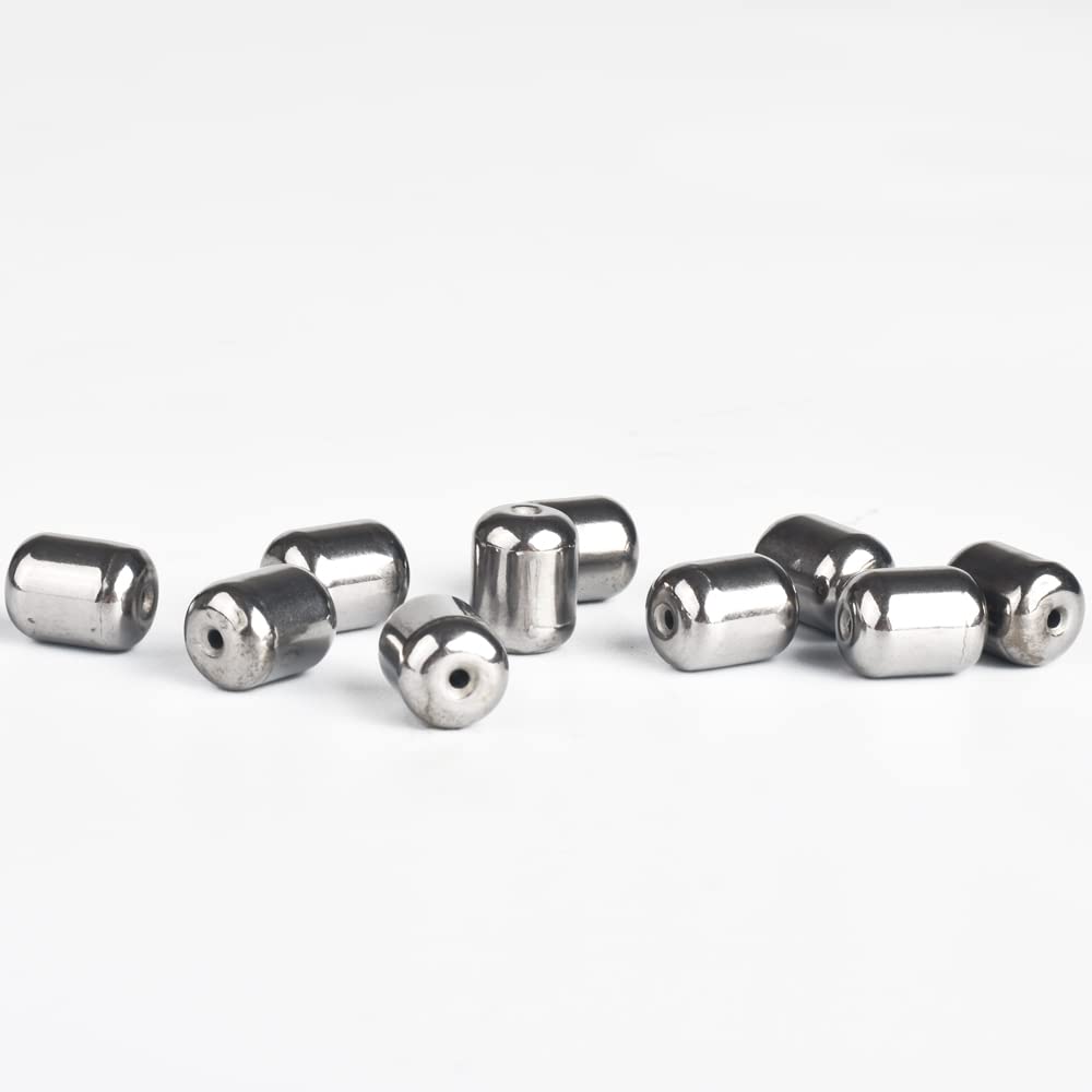 10pcs Tungsten Barrel Fishing Weights - 3 Colors & 8 Sizes (1/8oz to 1oz) | Streamlined Carolina Rig Sinkers | Perfect for Bass Fishing, Saltwater & Freshwater Angling