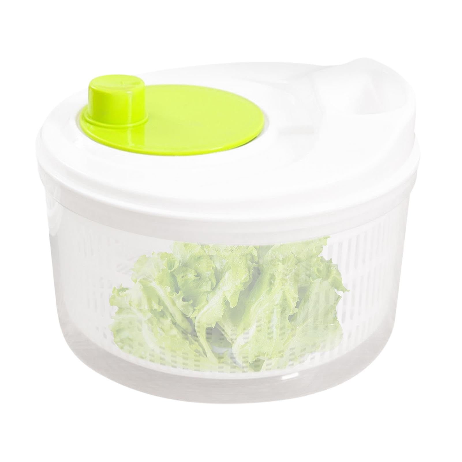 Multifunctional Fruit and Vegetable Spinner Dryer - Compact Salad Washer with Rounded Handle, Durable Lettuce Dryer for Kitchen & Home (8.1x8.1x5.9 inches) - Perfect for Washing Berries, Greens, and Preparing Healthy Salads