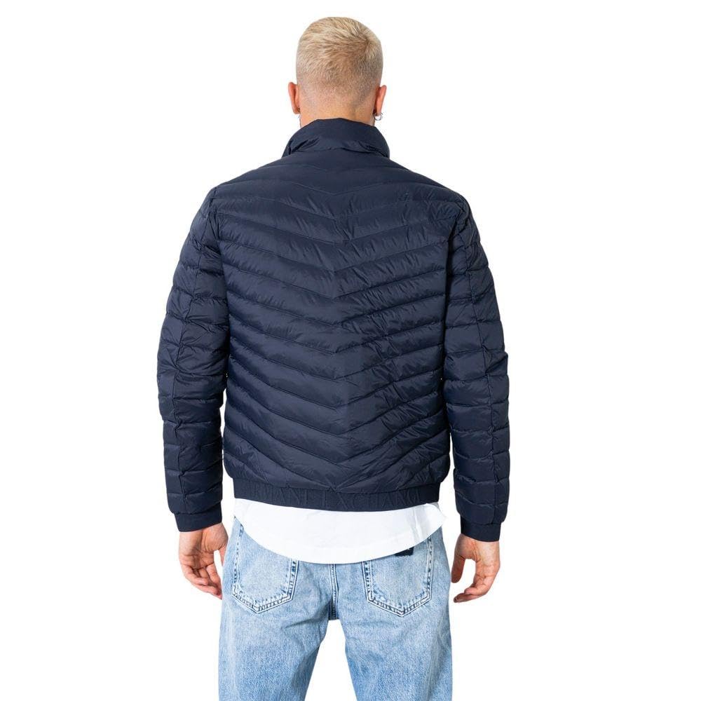 Armani Exchange Men's Quilted Down Jacket with Milano/New York Logo - Lightweight Winter Coat for Urban Style & Outdoor Activities | Perfect for Commuting, Travel & Casual Wear