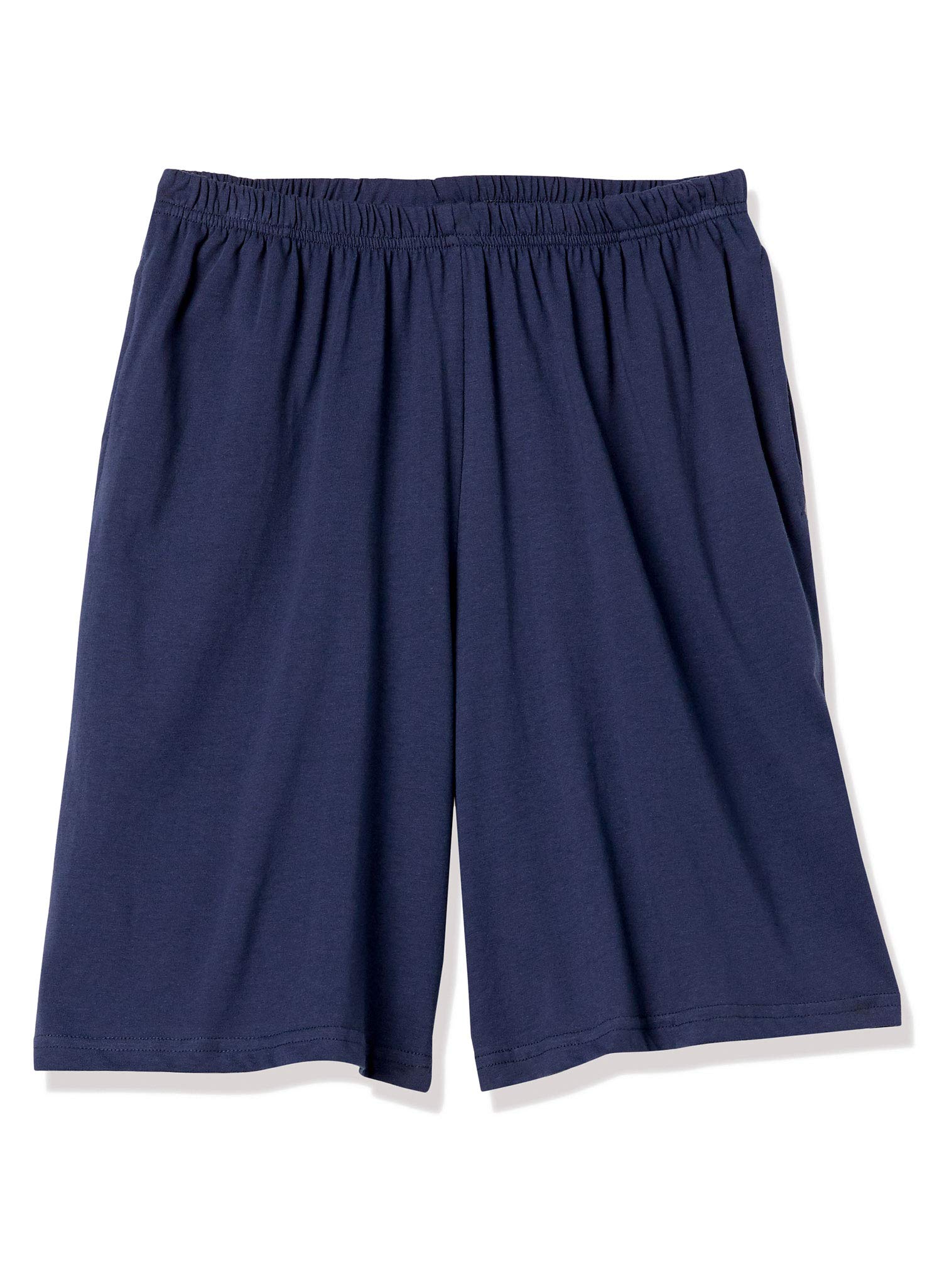 AmeriMark Women's Cotton Bermuda Shorts - Elastic Waist Athletic Pull-On Golf Shorts with Pockets - Perfect for Casual Wear, Sports & Outdoor Activities