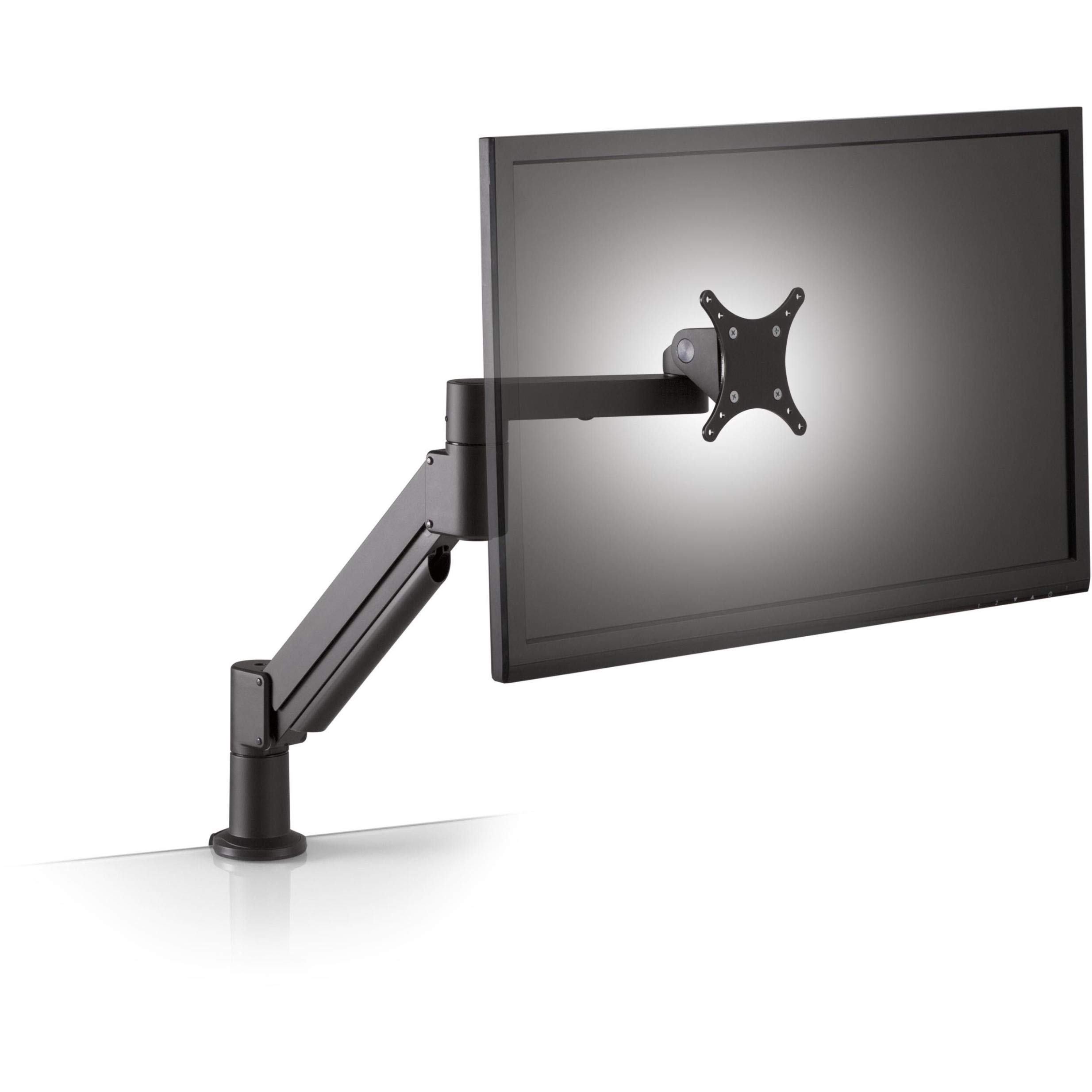 Ergotech 7Flex Single Monitor Arm - Adjustable VESA Mount for 5-17 lbs Computer Screens (75x75mm & 100x100mm) | Black | Perfect for Home Office, Gaming Setup & Workspace Ergonomics