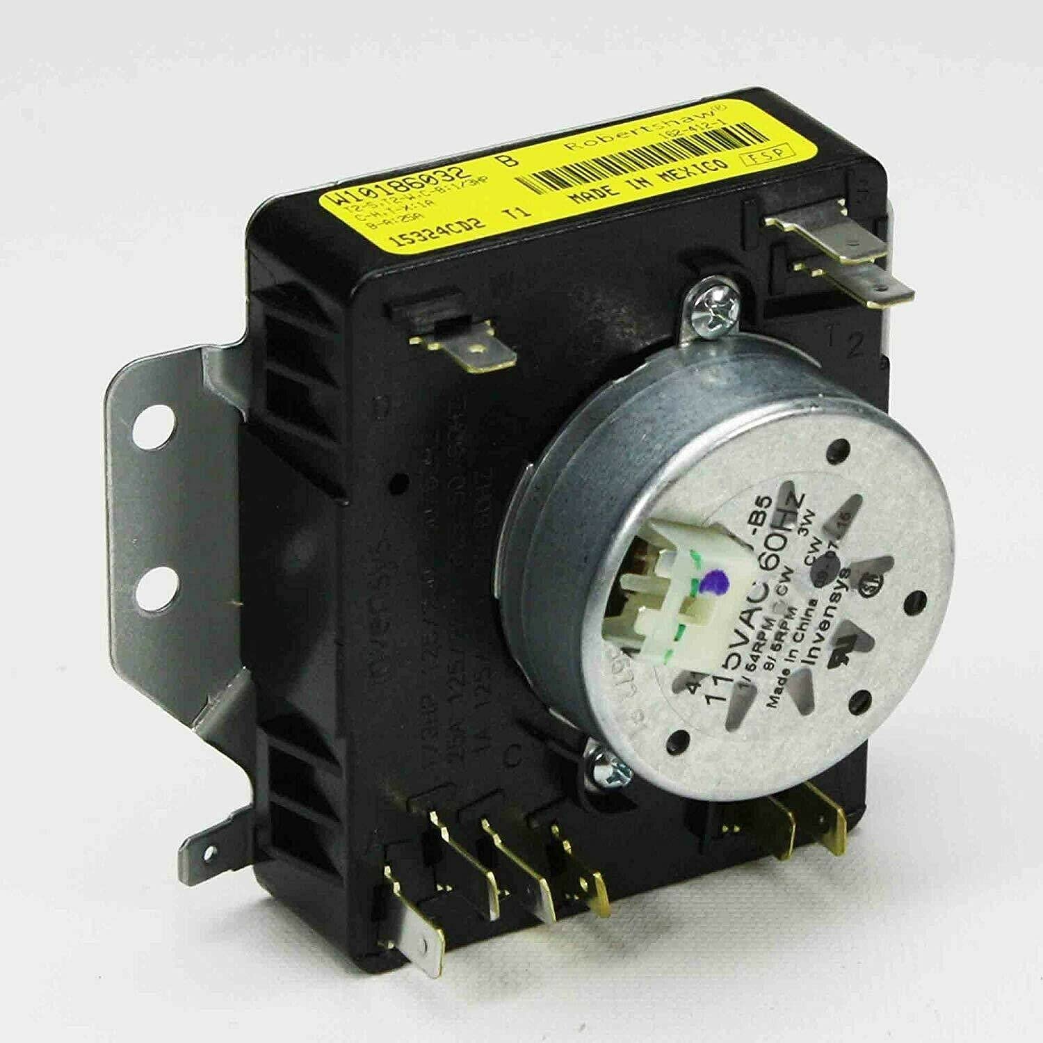 Whirlpool Dryer Timer WPW10186032 Replacement Part - Compatible with 162-412-1-AM & Other Brand Models | Perfect for Clothes Dryer Repair & Maintenance