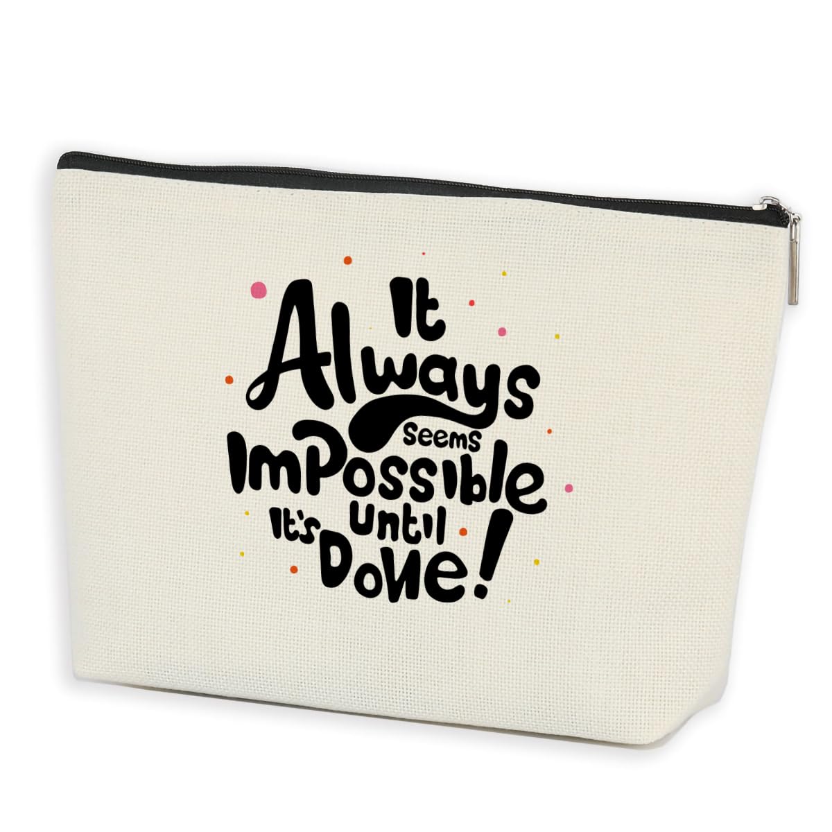 Azteoiz Motivational Makeup Bag - Inspirational Cosmetic Pouch for Women | Perfect Office Gift for Coworkers, Boss, Students | Great for Birthday, Retirement & Boss Day | Use for Makeup Storage, Travel Essentials & Daily Organization