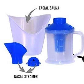 ImegaZ 3-in-1 Steam Vaporizer for Cold & Cough Relief - Nasal Steamer, Inhaler & Nose Vaporizer Machine - Portable Home & Travel Use (Blue) | Perfect for Sinus Congestion, Dry Cough & Allergy Relief