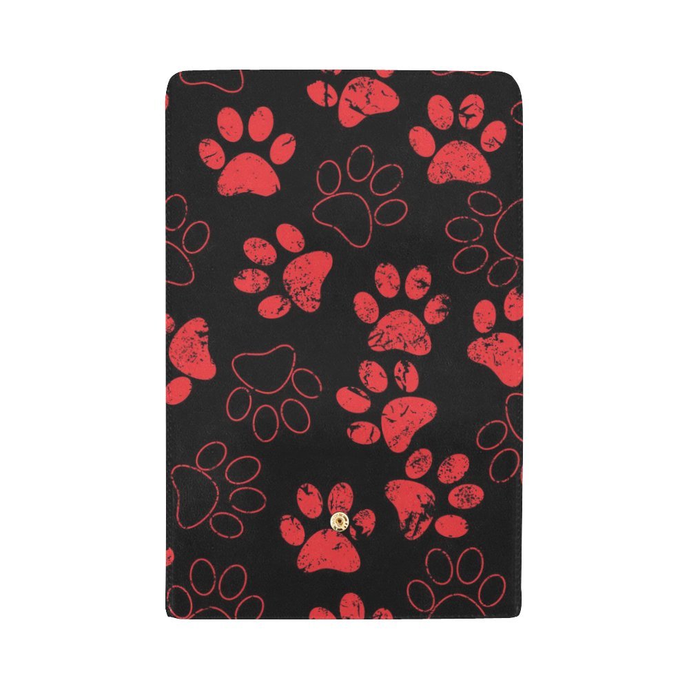 Stylish Women's Graphic Trifold Wallet - Bright Colorful Animal Dog Bone Paws Print Designer Wallet for Everyday Use, Travel & Gift Giving