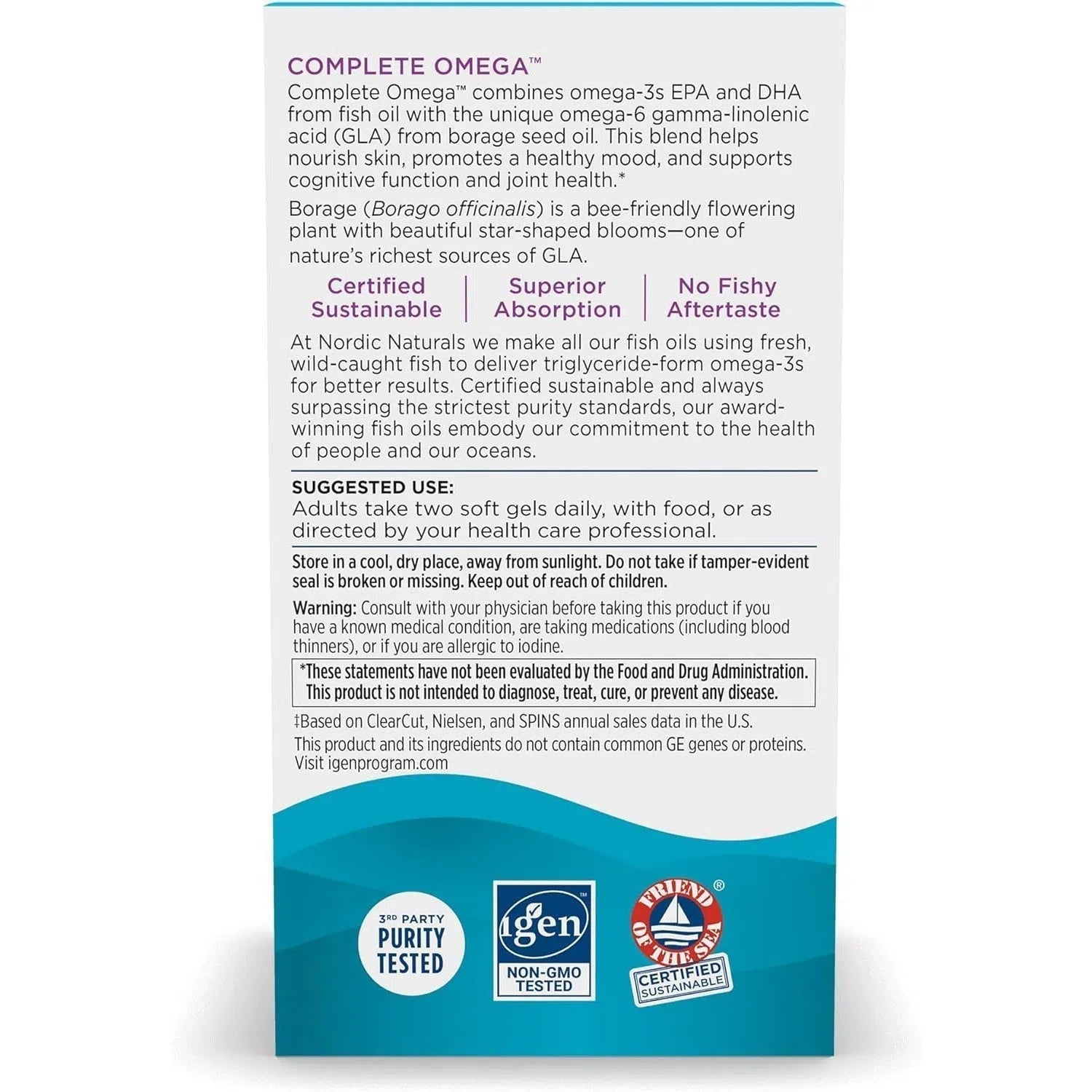 Nordic Naturals Complete Omega-3 Fish Oil Supplement - 180 Softgels for Heart, Brain & Joint Health - Supports Immune System & Healthy Skin - Perfect for Adults & Active Lifestyles