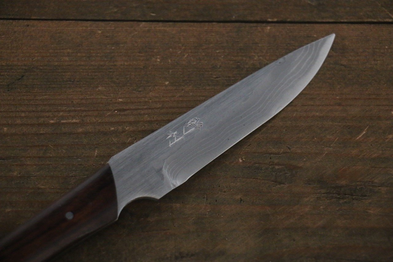 Premium Japanese White Steel No.2 Migaki Finished Hunter Knife - 100mm Blade with Ironwood Handle - Perfect for Outdoor Camping, Hunting & Bushcraft Activities