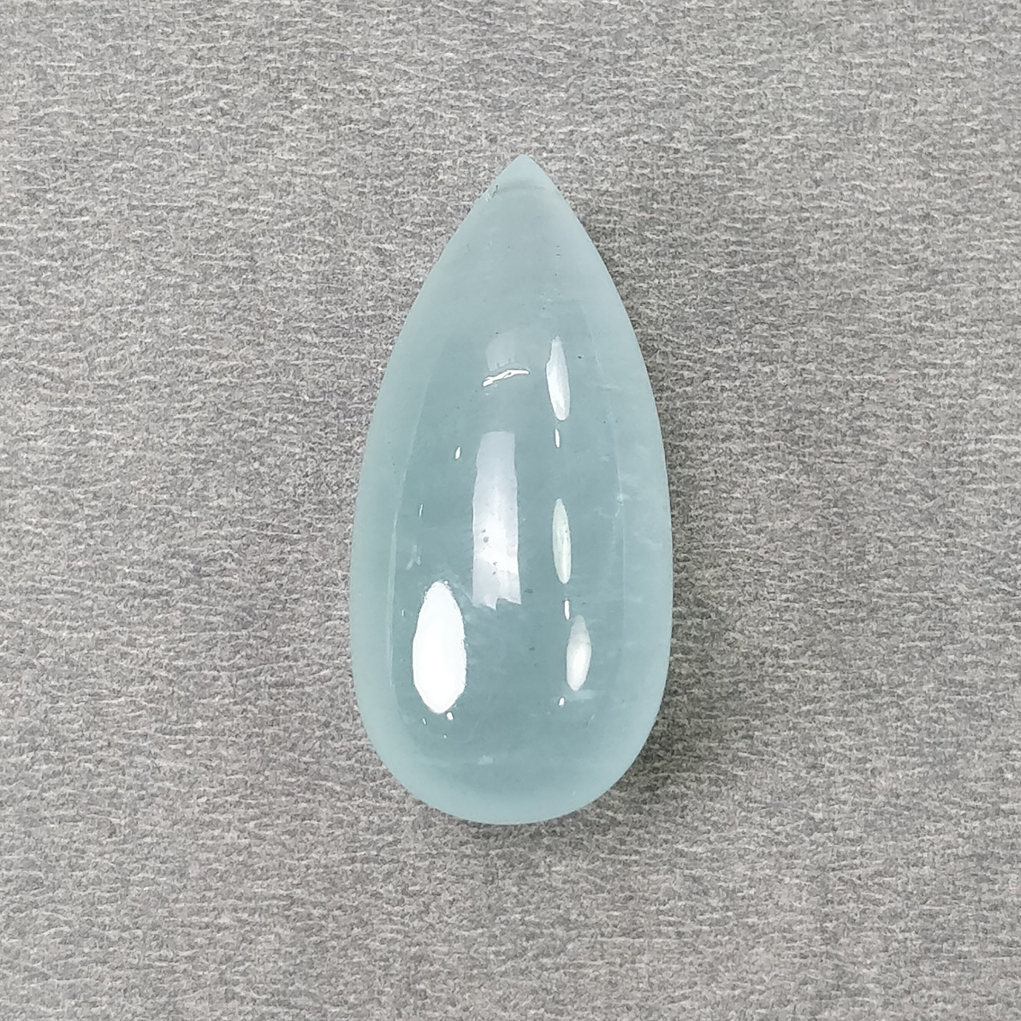Natural Blue Aquamarine Gemstone Cabochon - 60.20cts Untreated Teardrop Shape with Hole (34.5mm) for Jewelry Making, Pendants & DIY Craft Projects - Healing Stone Collection