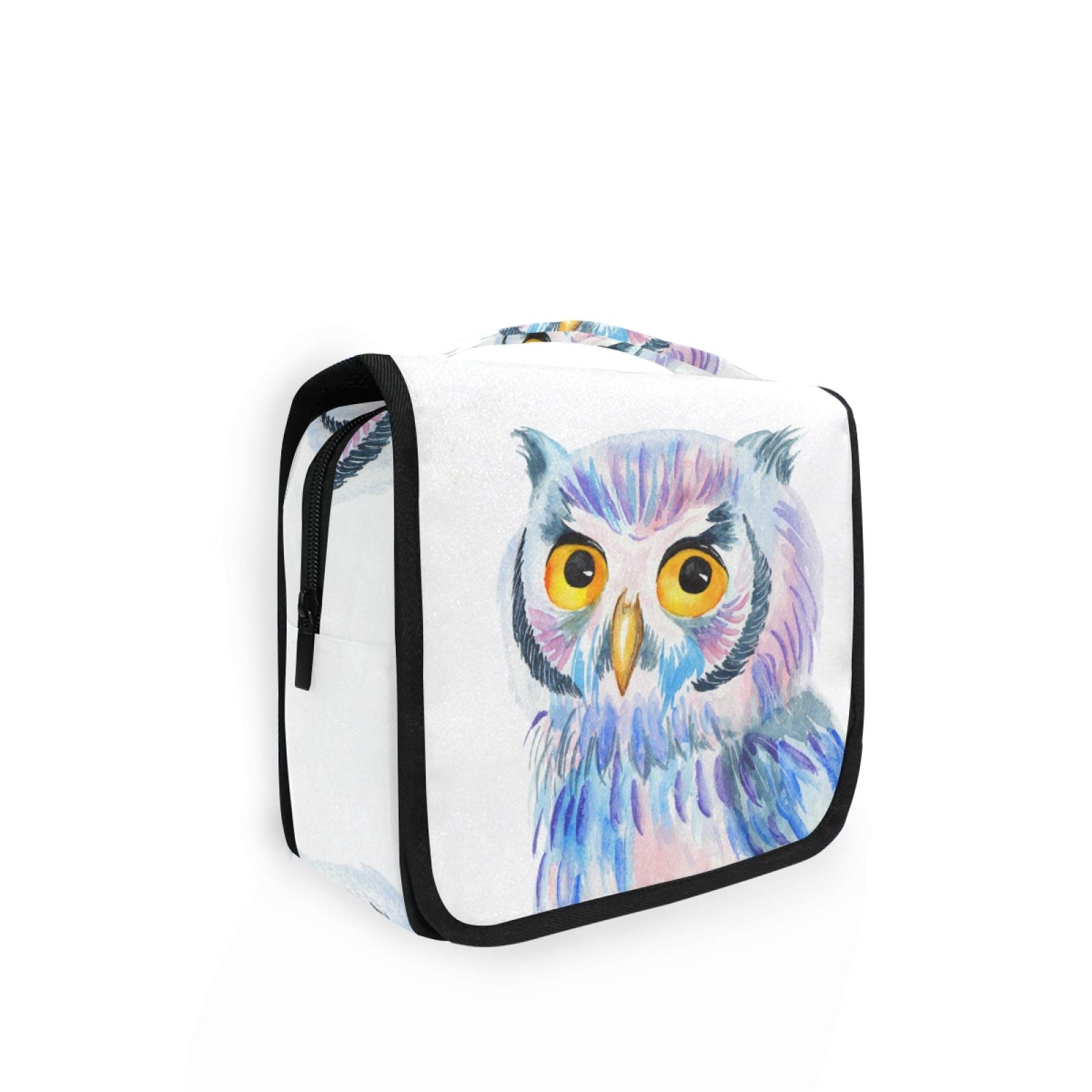 Bright Colorful Owl Hanging Travel Toiletry Bag - Waterproof Cosmetic Pouch & Makeup Organizer for Women, Men & Girls - Perfect for Camping, Gym, Beach & Vacation Travel Accessories