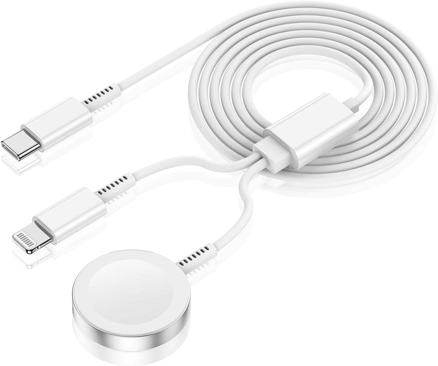 Apple Watch Charger Cable USB C [MFi Certified] 6ft Fast Charging Cord for Apple Watch Series Ultra/SE2/8/7/6/5/4/3/2/1/SE - Portable & Wireless Charger for Home, Office, Travel & Gym Use