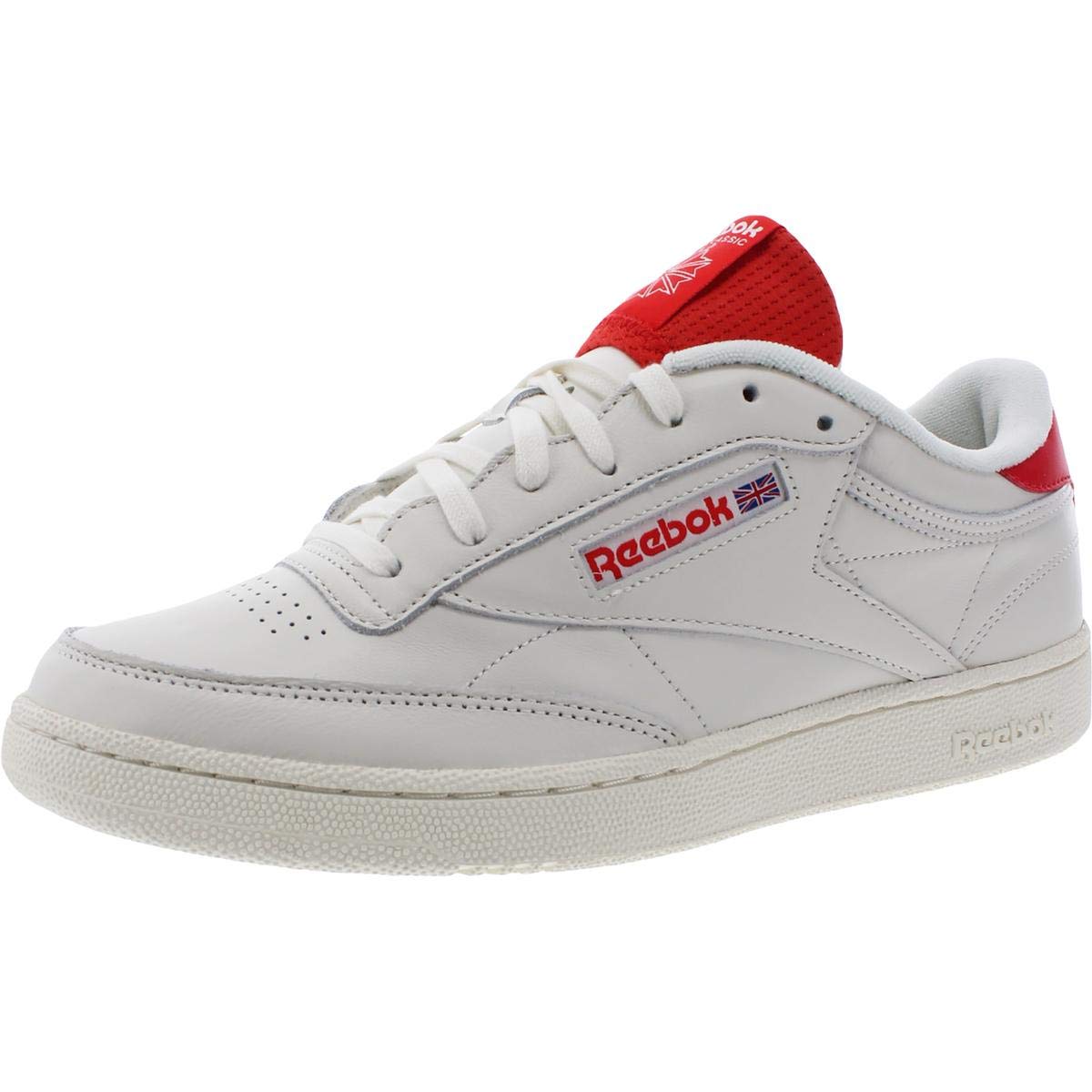 Reebok Men's Club C 85 MU Leather Performance Tennis Shoes - Classic White Sneakers for Casual Wear, Gym & Street Style