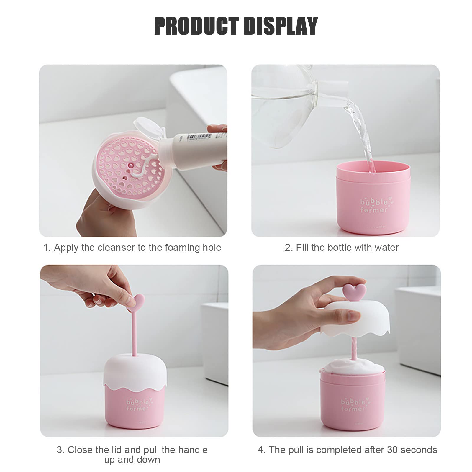 Herbivore Rose Foaming Cleanser - Portable Foam Maker for Face & Body Wash | Bubble Maker Tool for Facial Cleansing & Beauty Routine | Perfect Graduation Gift 2023 | Ideal for Spa, Skincare & Relaxation at Home