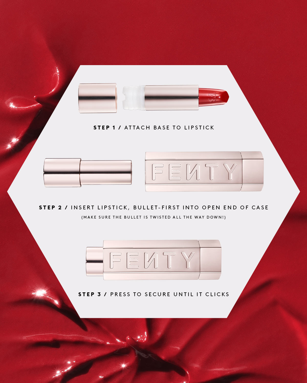 Fenty Icon The Case Refillable Lipstick - 5th Anniversary Limited Edition | Long-Lasting Matte Lip Color | Perfect for Parties, Date Nights & Special Occasions