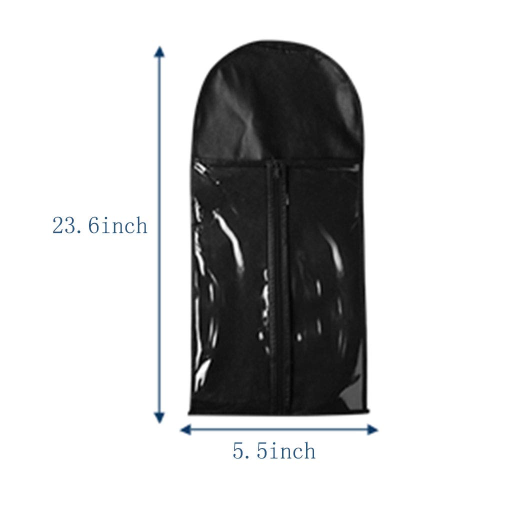 10-Piece Portable Dustproof Hair Extension Wig Stand Storage Case with Hanger - Carrier Bag Holder & Protector Pouch for Salon, Travel & Home Organization