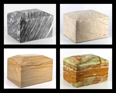 KhanImports Genuine Beige Marble Cremation Urn for Ashes - Adult Large Stone Urn Box | Memorial Keepsake for Home Display or Funeral Service
