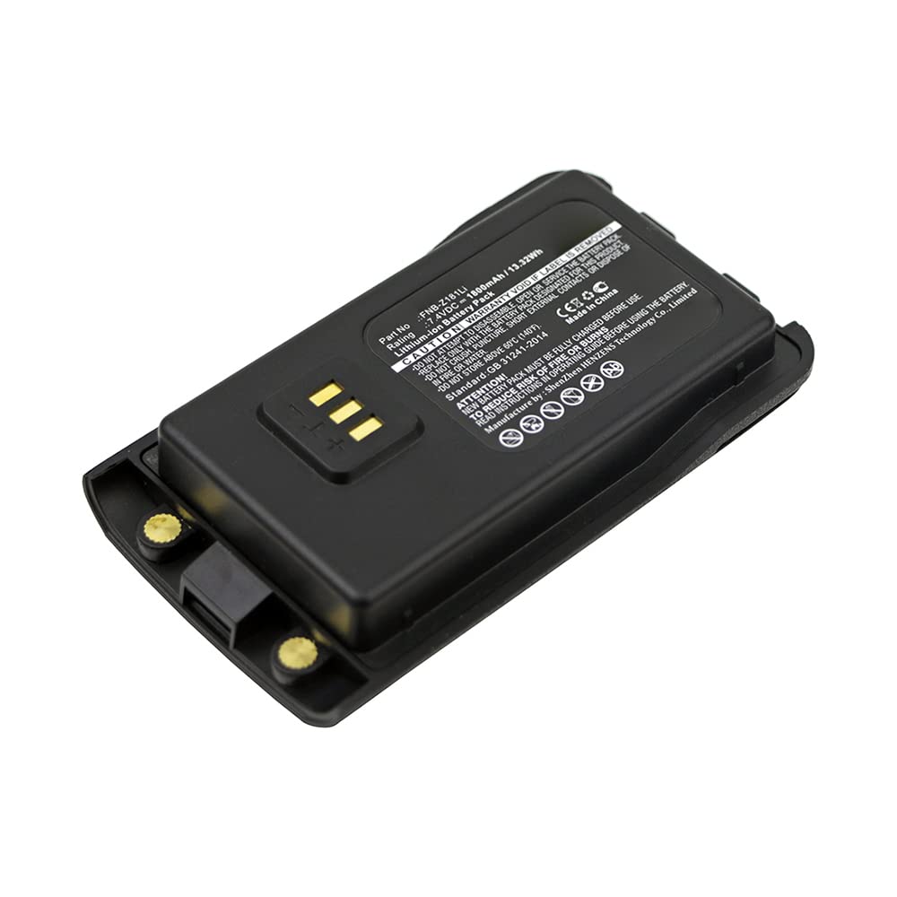 Synergy Digital 2-Way Radio Li-ion Battery Pack - 7.4V 1800mAh Replacement for Vertex EVX-C31 & FNB-Z181Li - 5-Pack for Long-Lasting Communication - Perfect for Security, Construction & Outdoor Adventures
