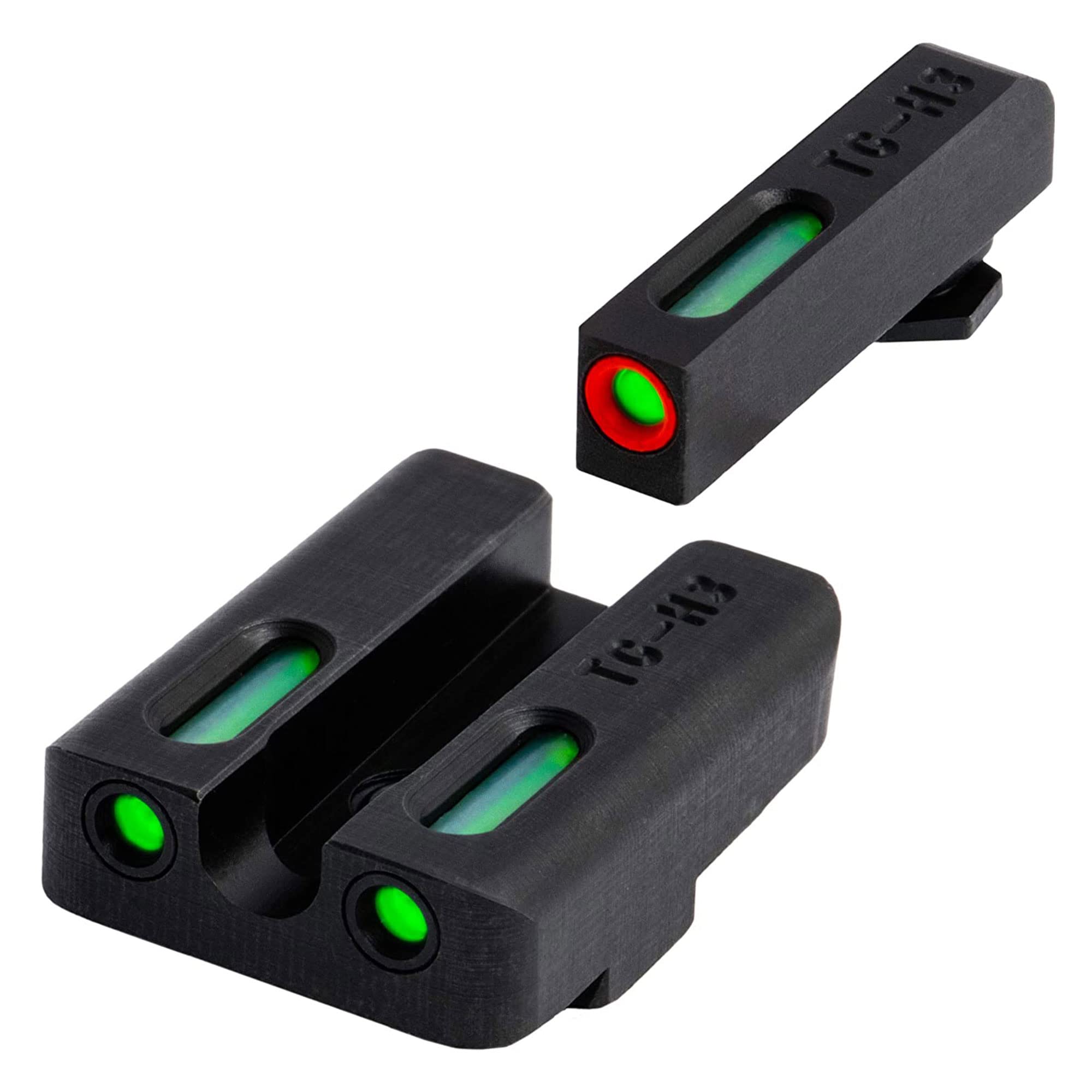 Truglo TFX PRO Handgun Sight - Glow in Dark Tritium & Fiber Optic Night Sights for Pistols | Compact, Durable, Snag-Free Design | Perfect for Home Defense, Tactical Training & Low Light Shooting