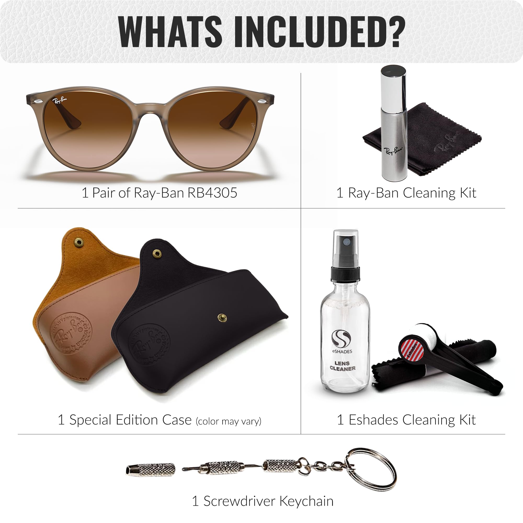 Ray-Ban RB4305 Phantos Retro Sunglasses with Eyewear Kit - High Bridge Fit for Comfort - Classic Aviator Style for Men & Women - Perfect for Driving, Beach, and Everyday Fashion