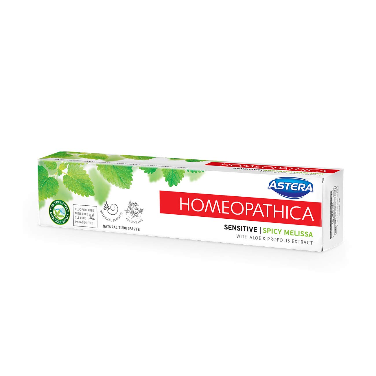 Astera Homeopathica Sensitive Teeth Toothpaste with Aloe Vera & Propolis - Natural Homeopathic Oral Care for Tooth Pain Relief - Perfect for Daily Brushing & Sensitive Gum Care