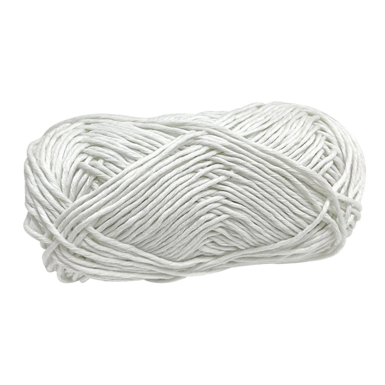 Vaveren Soft Knitting Yarn for Crochet & DIY Sewing - Luminous Fine Craft Thread - Perfect for Scarves, Hats & Baby Blankets (White)