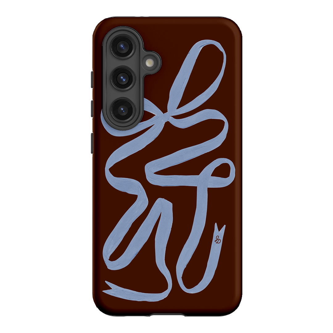 Elegant Mocha Ribbon Phone Case - Slim Protective Cover for iPhone & Samsung - Perfect for Everyday Use, Parties & Gifts
