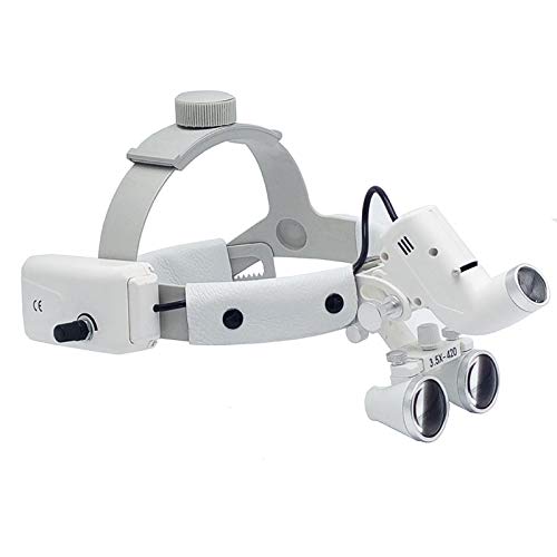 3.5X Magnifying Glasses with LED Headlight - Hands-Free Binocular Loupes for Jewelry Making, Watch Repair & Dental Work