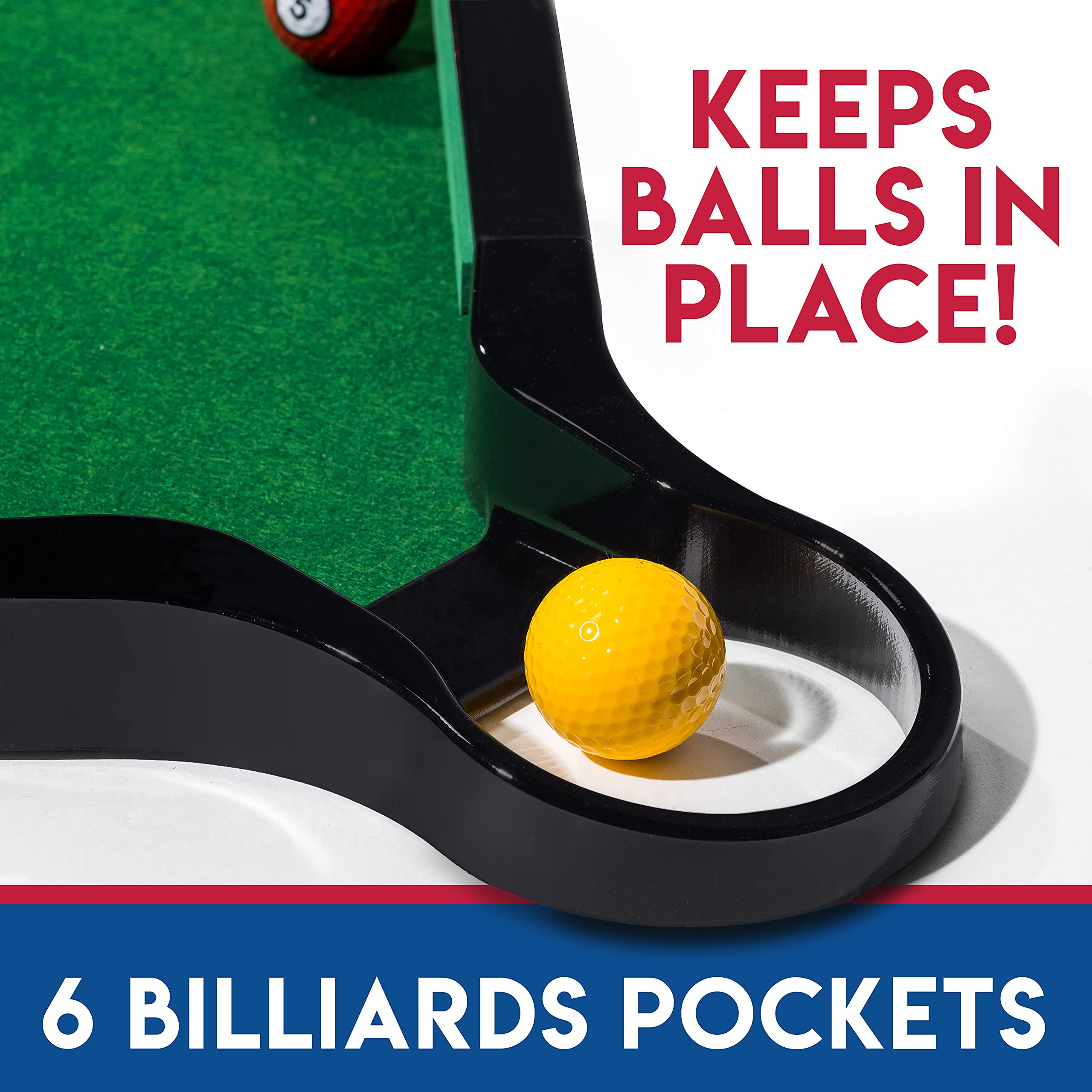 Franklin Sports Billiards Golf Game Set - Fun Indoor Mini Pool & Golf Combo for Kids, Adults & Family Game Night - Perfect for Parties, Gifts & Home Entertainment