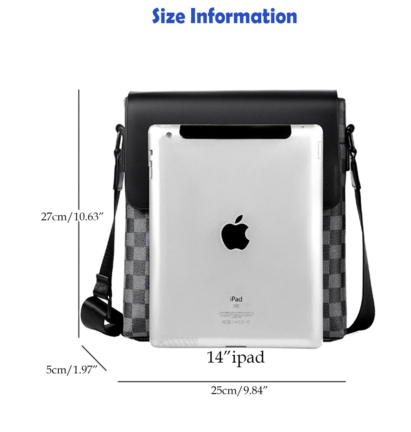 Premium Men's Leather Shoulder Bag - Waterproof & Anti-Scratch Crossbody Messenger Bag for Travel, Work & Daily Use