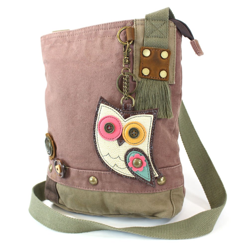 CHALA Crossbody Messenger Bag - Mauve Owl for Women's Daily Use