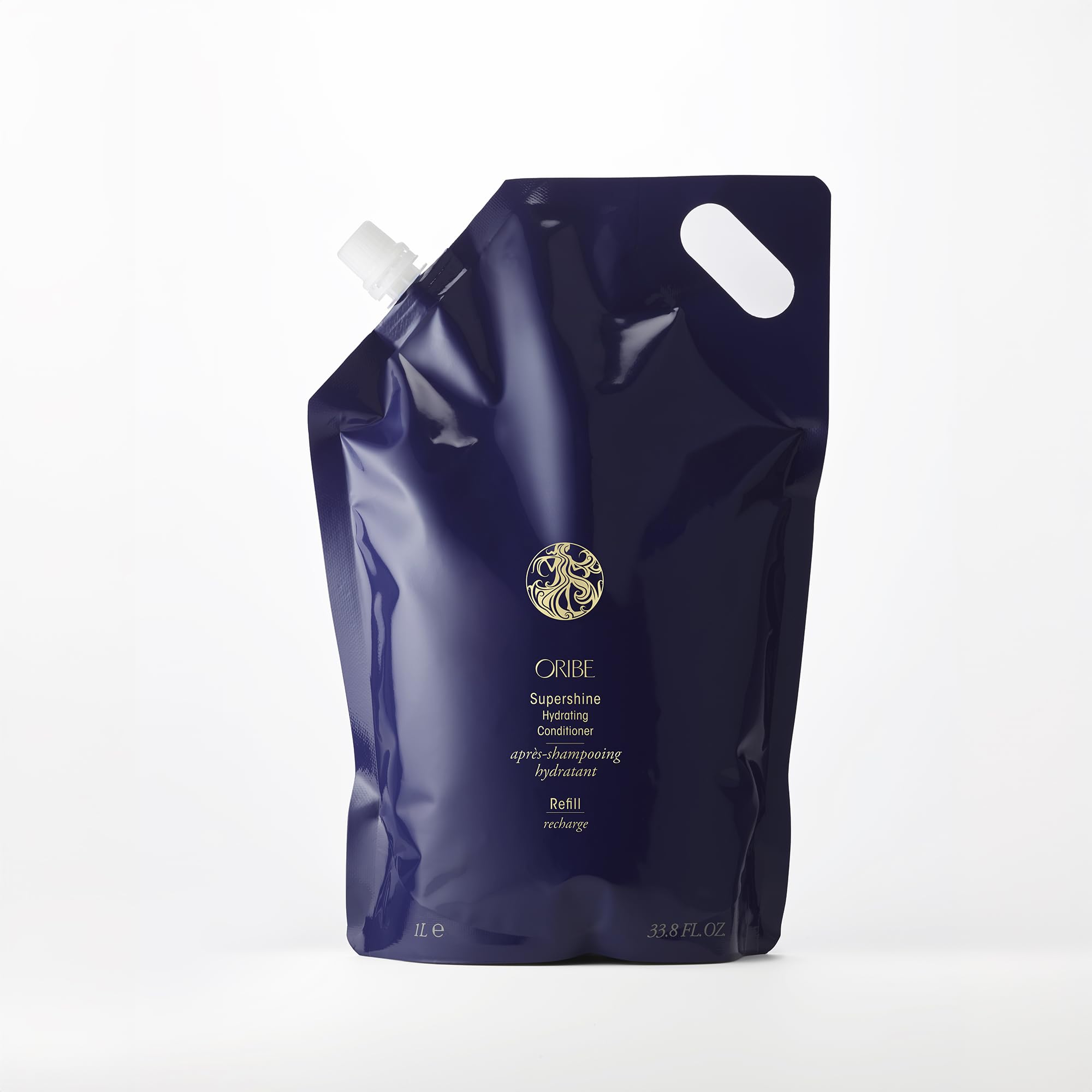 ORIBE Supershine Moisturizing Conditioner Refill - 33.8oz / 1 Liter for Dry, Damaged Hair - Salon-Quality Hydration & Shine - Perfect for Daily Use & Professional Styling